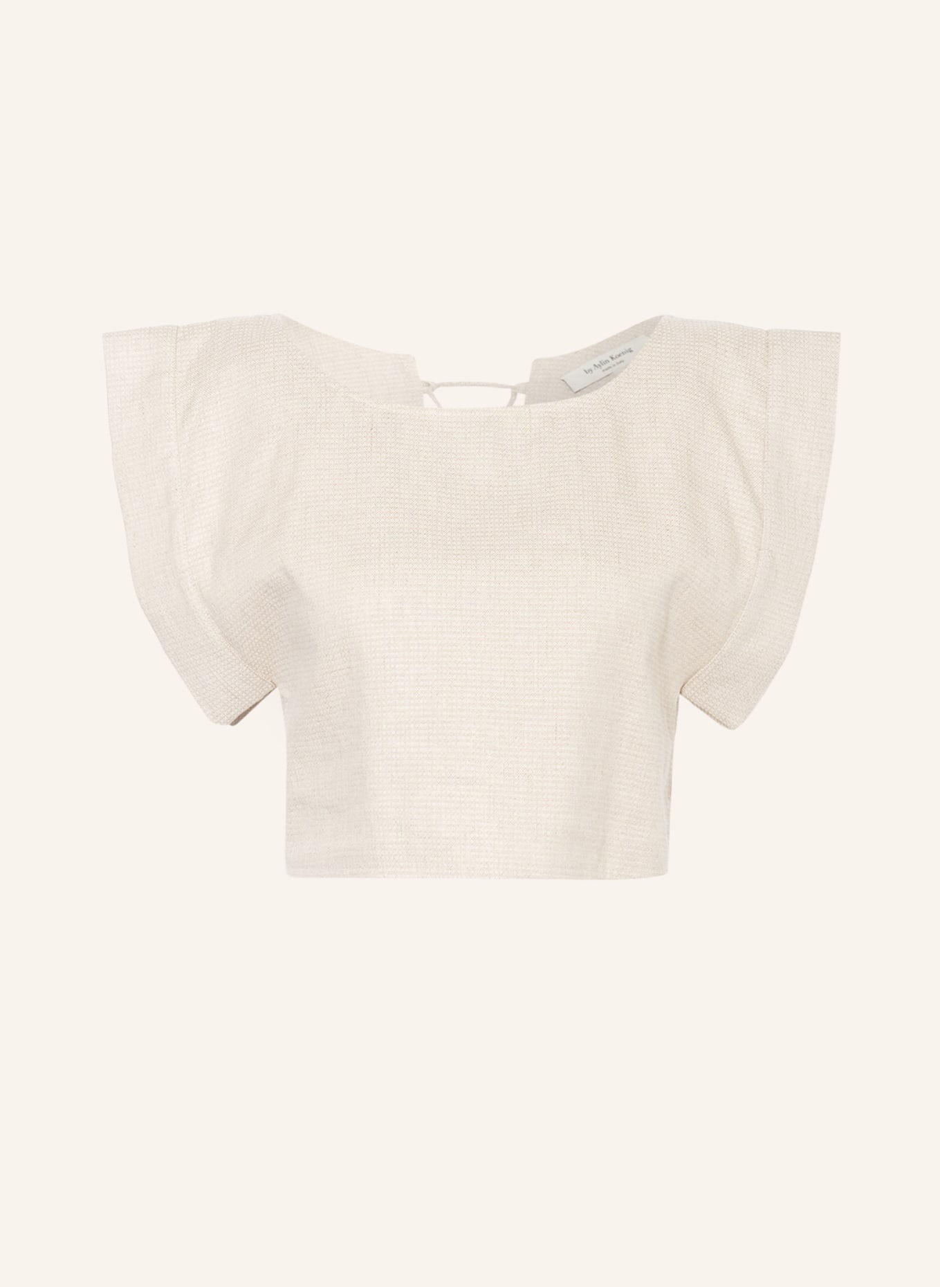by Aylin Koenig Cropped top YUNA with linen , Color: BEIGE (Image 1)
