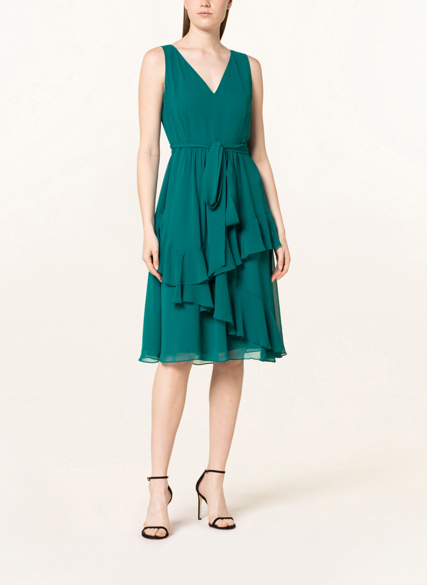 Phase Eight Dress BREESHA with ruffles , Color: TEAL (Image 2)