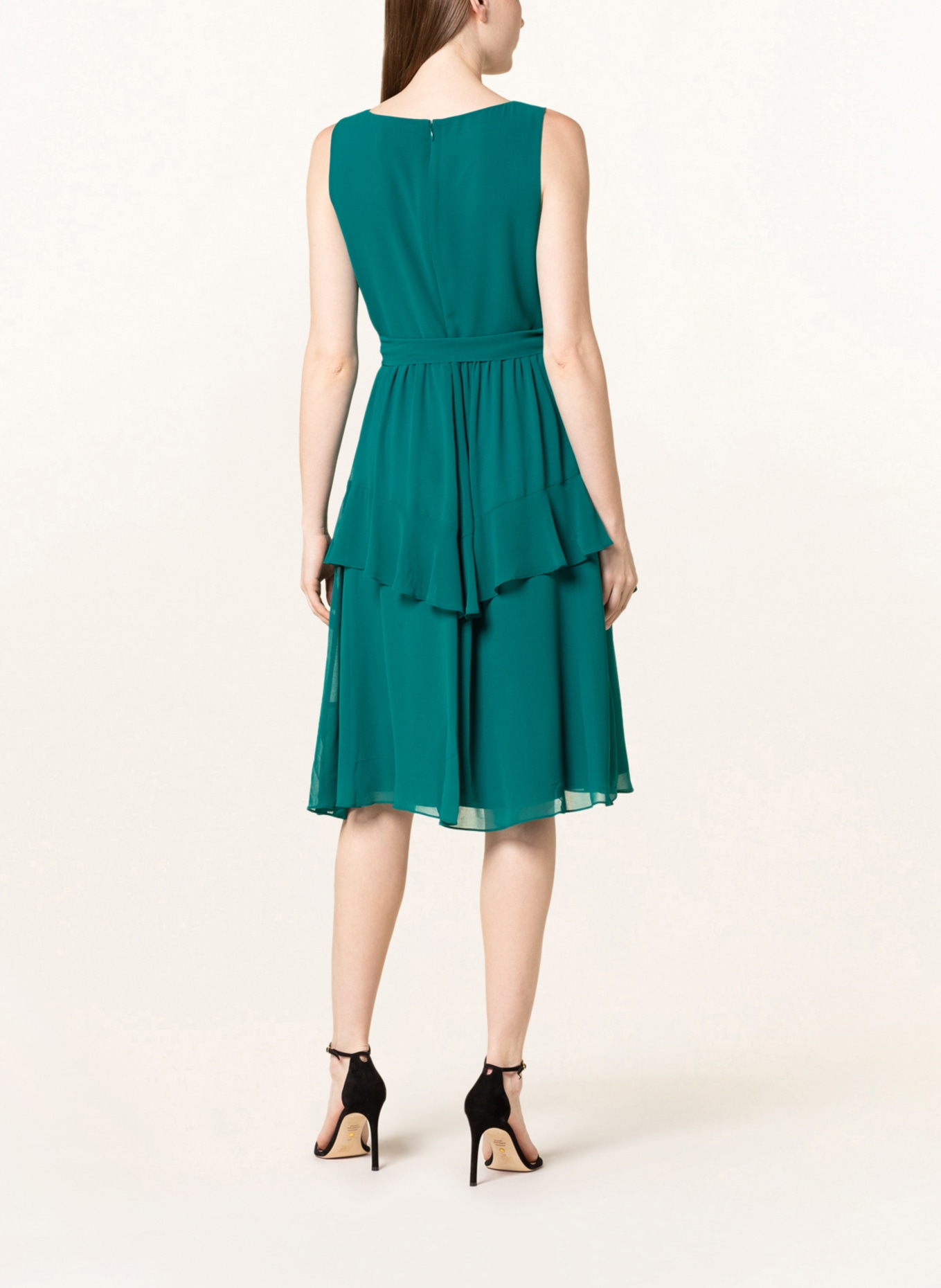 Phase Eight Dress BREESHA with ruffles , Color: TEAL (Image 3)