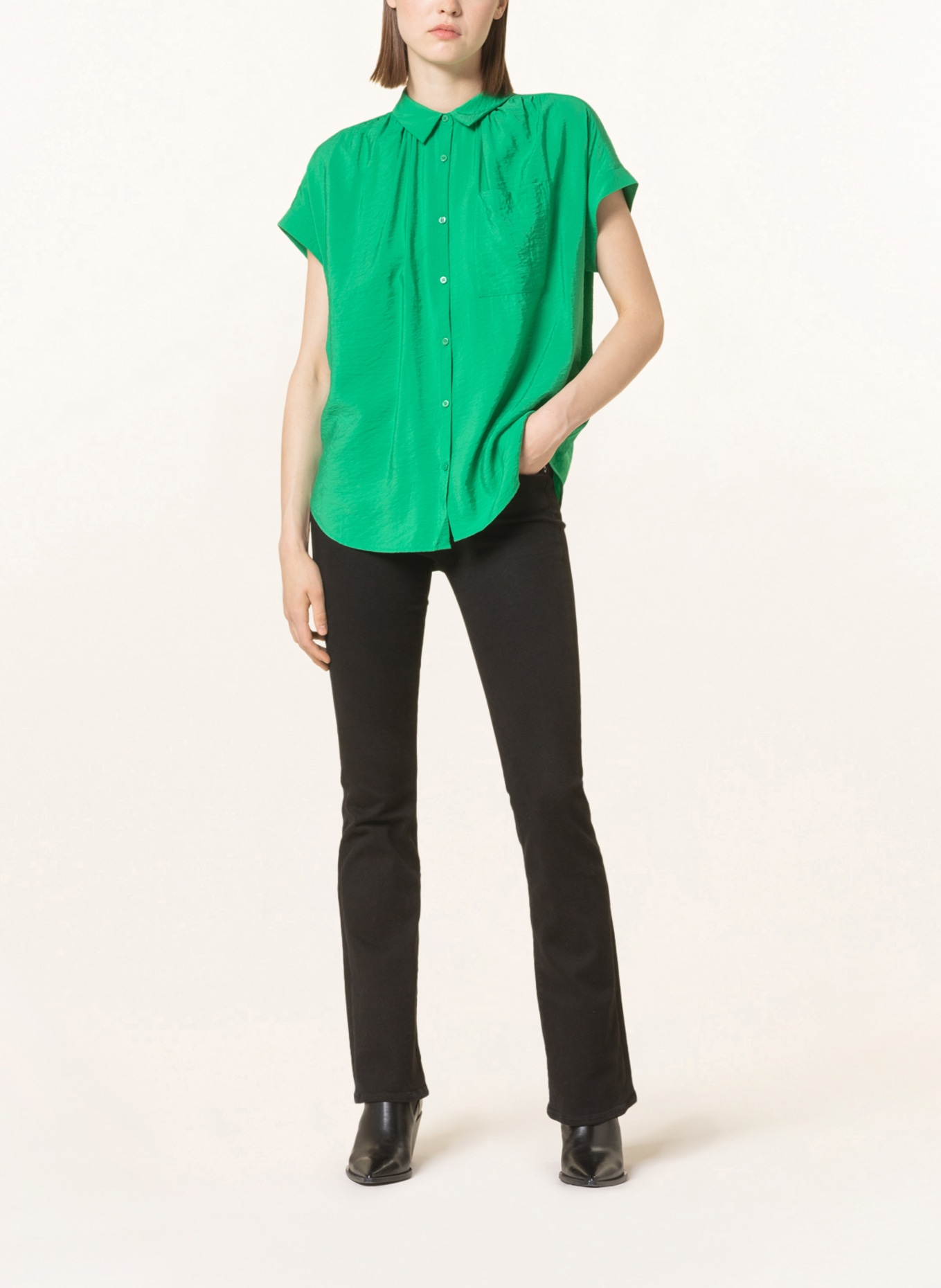 WHISTLES Shirt blouse NICOLA, Color: GREEN (Image 2)