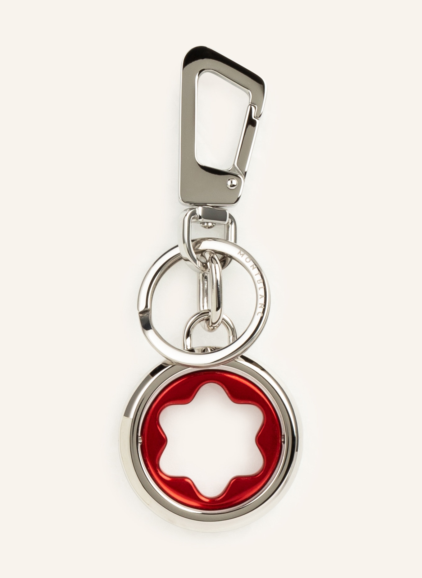 MONTBLANC Key ring MEISTERSTÜCK, Color: SILVER/ RED (Image 1)