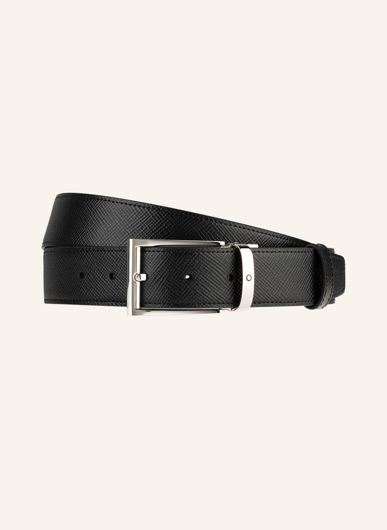 MONTBLANC Leather belt, Color: BLACK (Image 1)