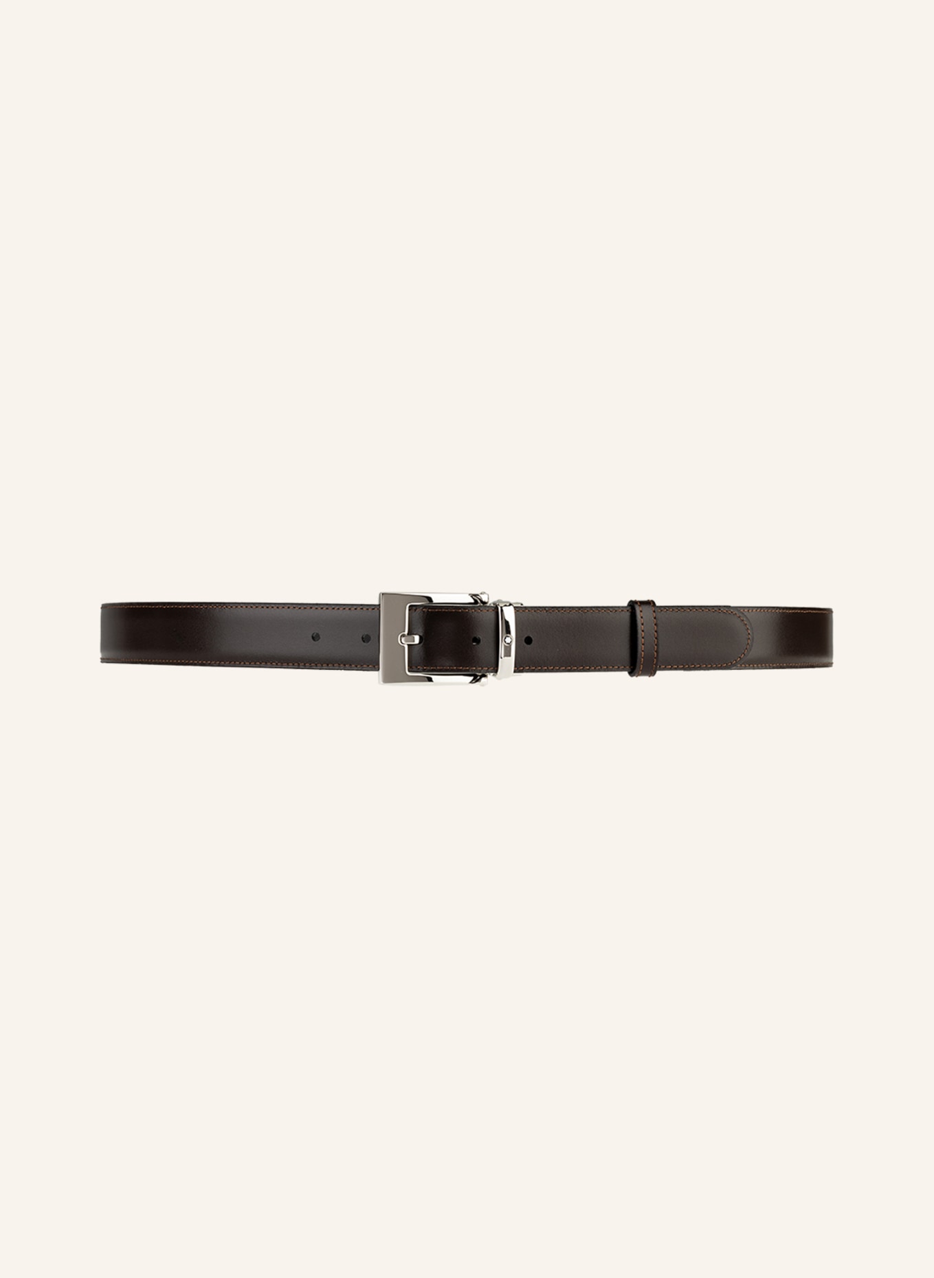 MONTBLANC Leather belt, Color: BLACK (Image 2)