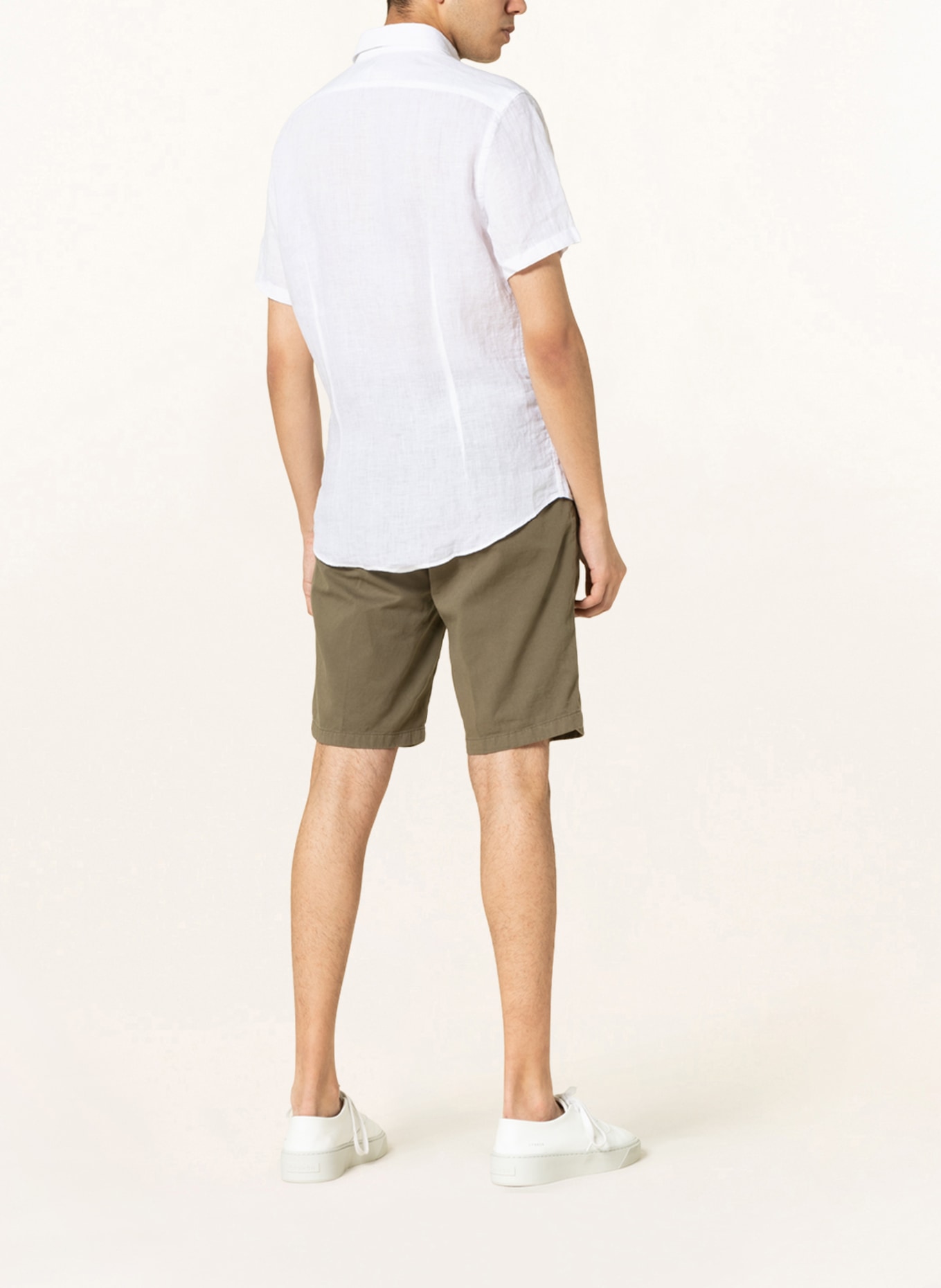 REISS Košile s krátkým rukávem HOLIDAY Slim Fit ze lnu, Barva: BÍLÁ (Obrázek 3)