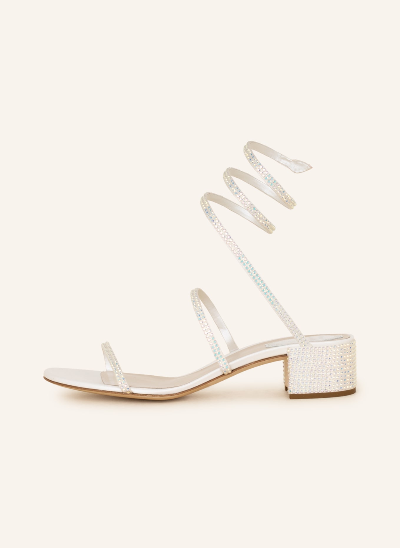RENE CAOVILLA Sandaletten CLEO mit Schmucksteinen, Farbe: WEISS (Bild 4)
