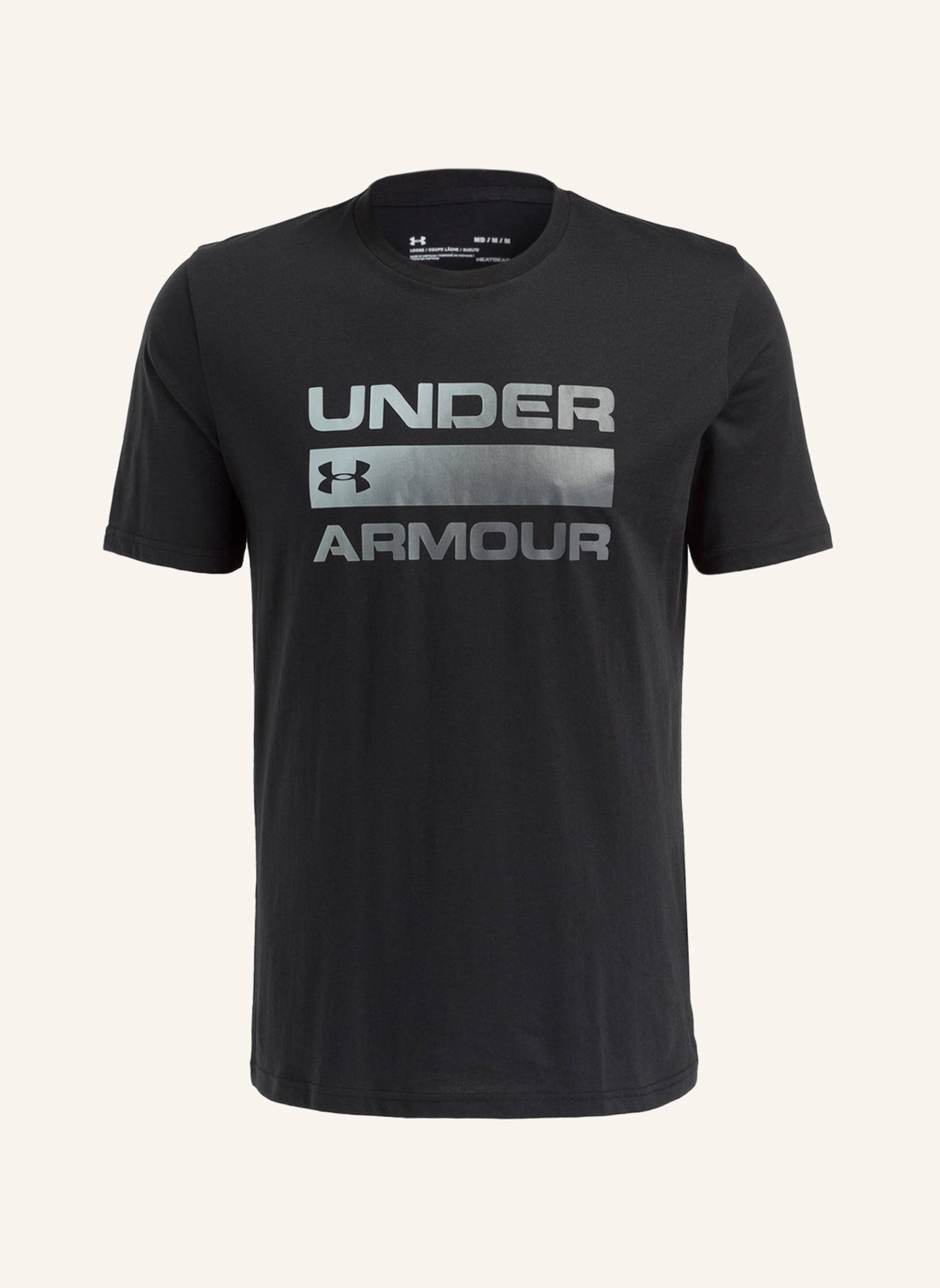 Under Armour graphic wordmark logo leggings in black