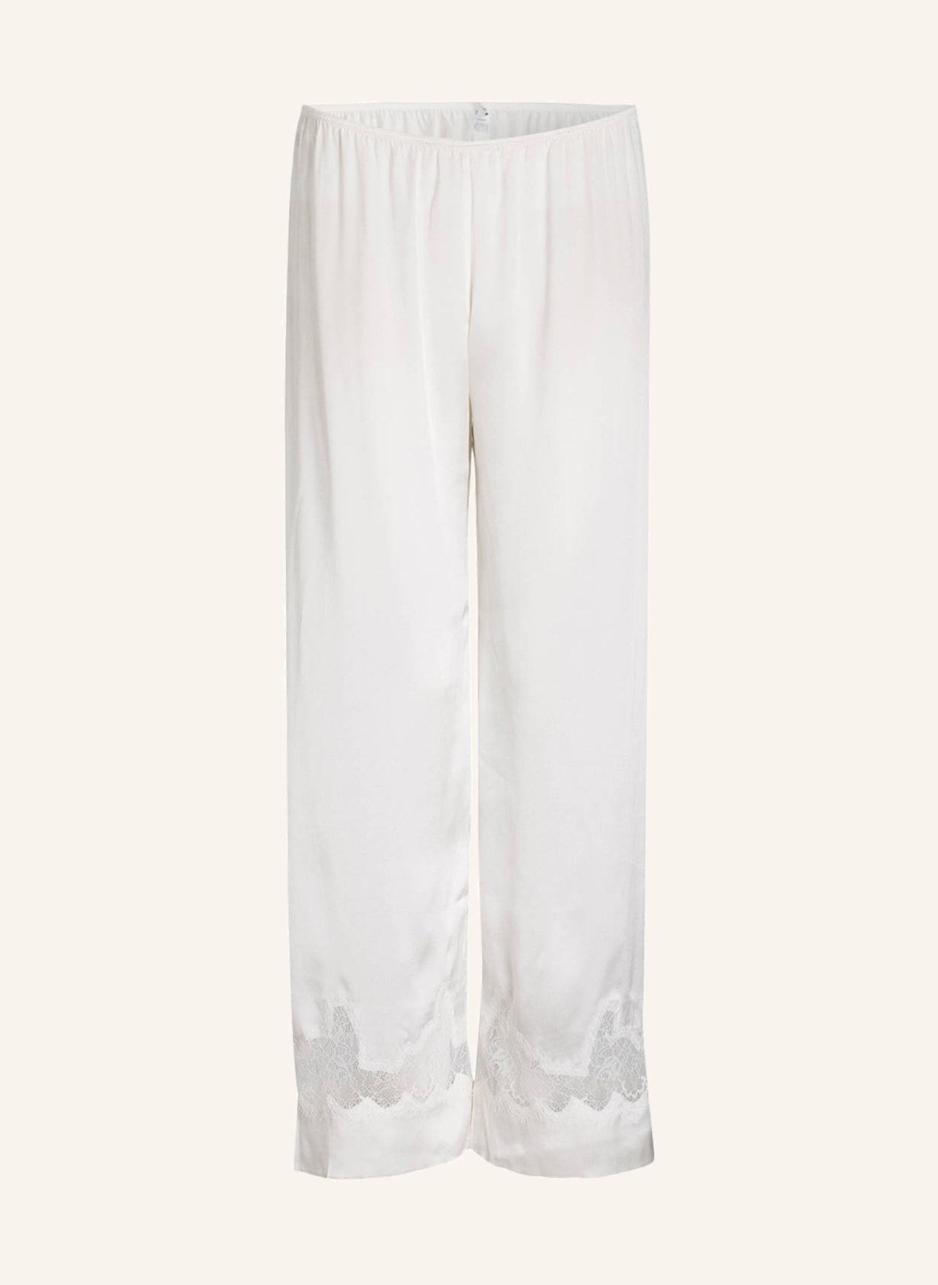 SIMONE PÉRÈLE Pajama pants NOCTURNE made of silk, Color: IVORY (Image 1)