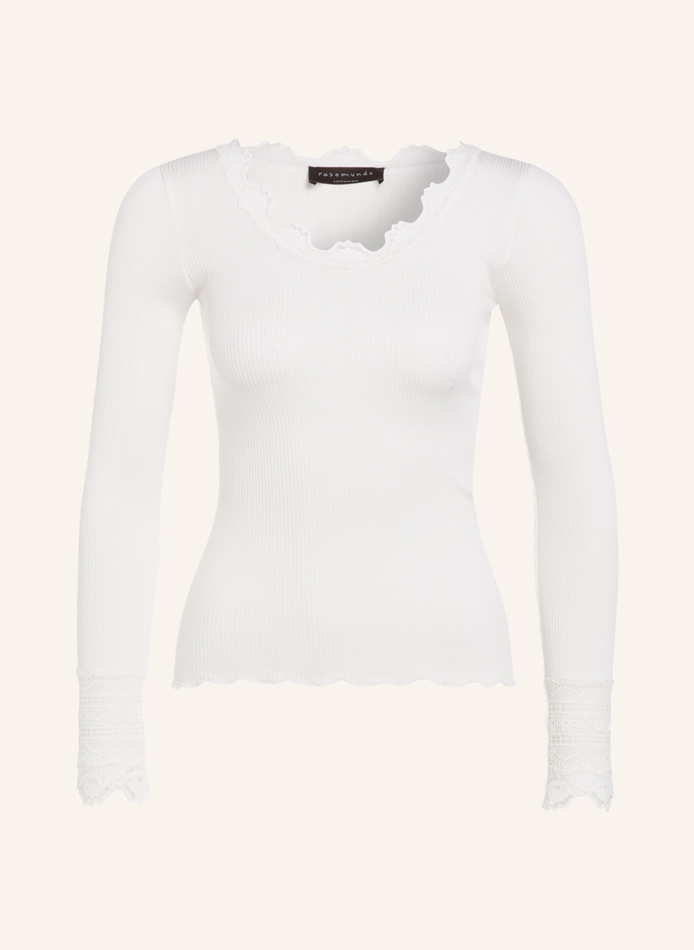 rosemunde Long sleeve shirt in silk , Color: CREAM (Image 1)