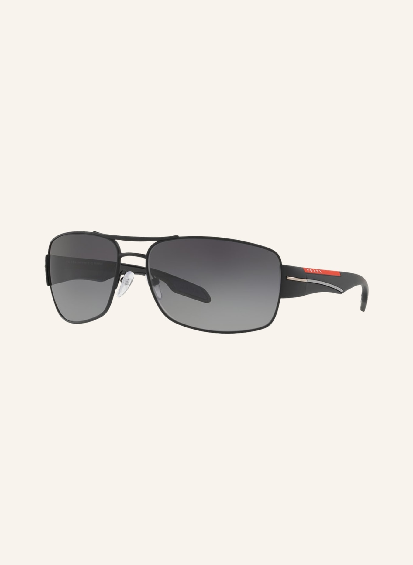 PRADA LINEA ROSSA Sunglasses PS 53NS, Color: DG05W1 - BLACK/DARK GRAY GRADIENT (Image 1)