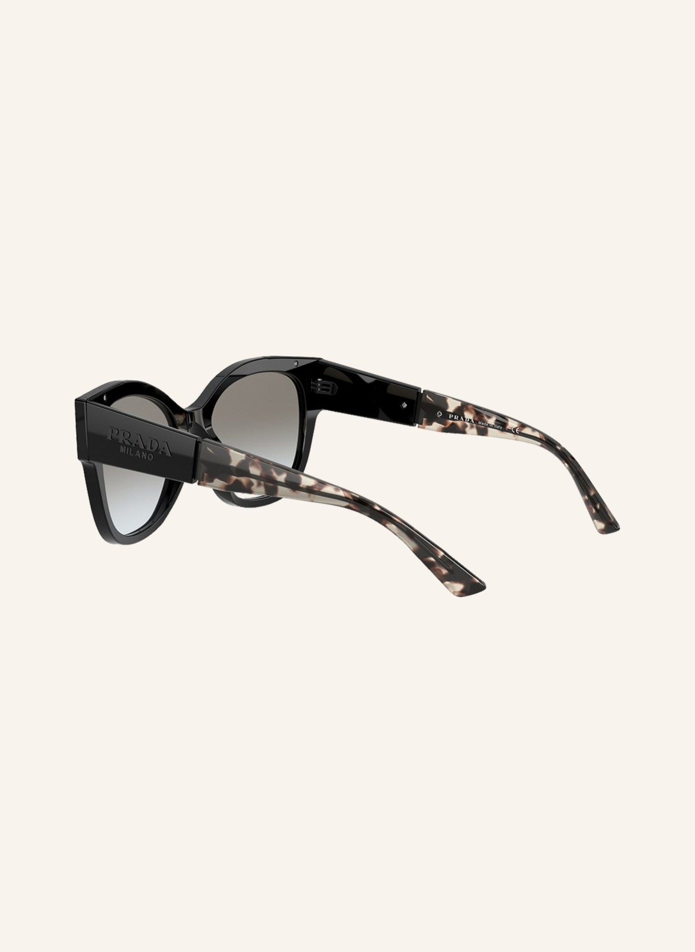PRADA Sunglasses PR02WS, Color: 1AB0A7 - BLACK/ GRAY GRADIENT (Image 4)