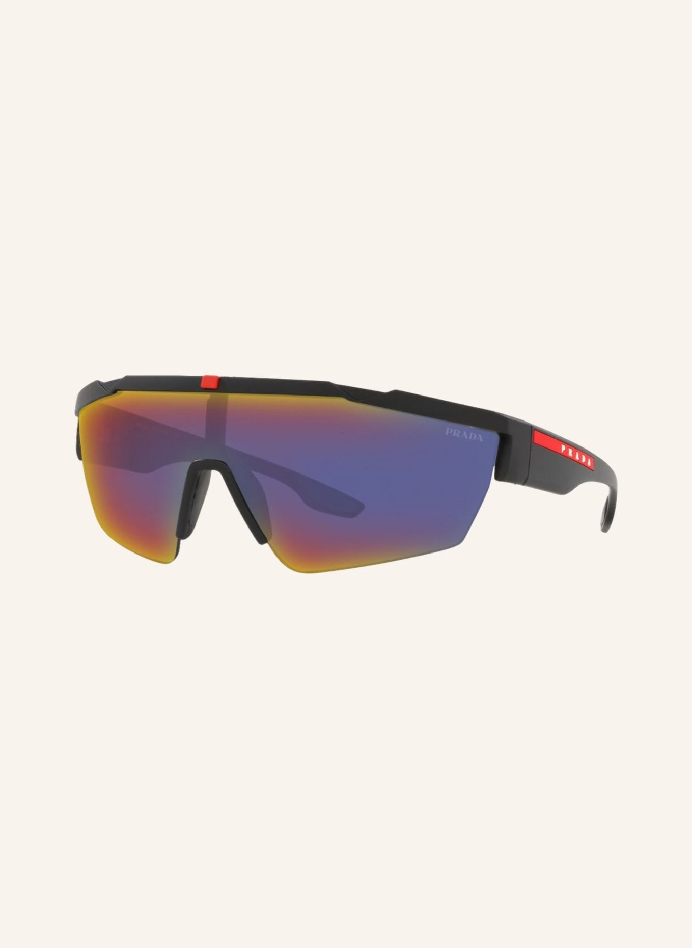 PRADA LINEA ROSSA Sunglasses PS 03XS, Color: DG008F - BLACK/MULTICOLOR MIRRORED (Image 1)