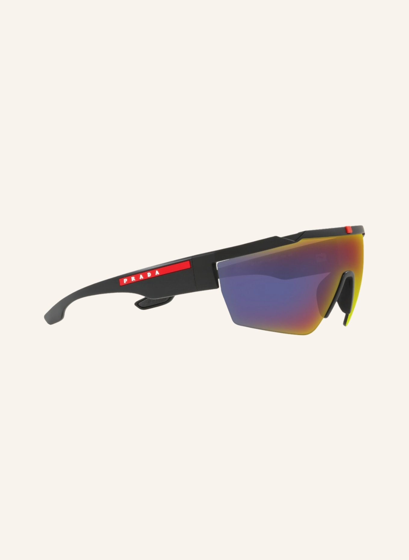 PRADA LINEA ROSSA Sunglasses PS 03XS, Color: DG008F - BLACK/MULTICOLOR MIRRORED (Image 3)