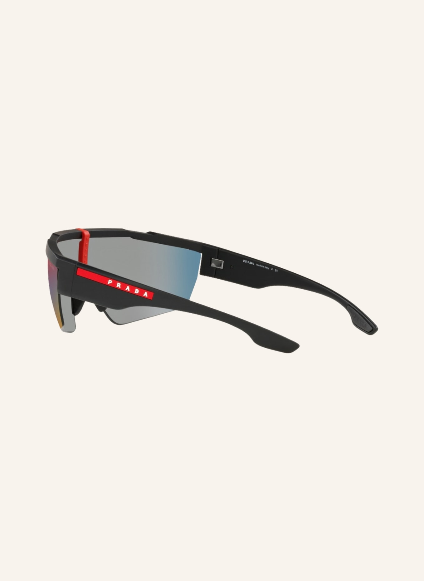 PRADA LINEA ROSSA Sunglasses PS 03XS, Color: DG008F - BLACK/MULTICOLOR MIRRORED (Image 4)