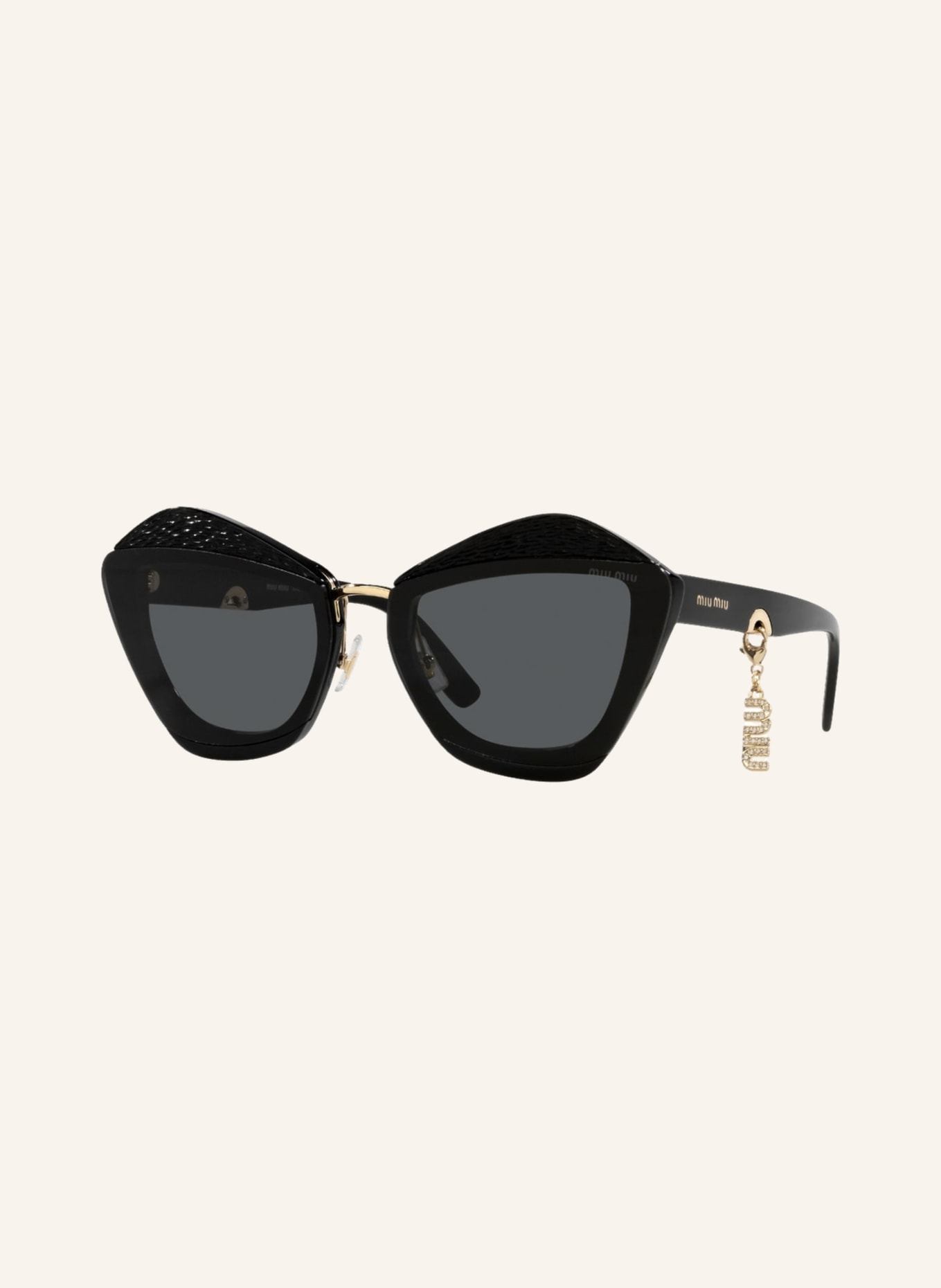 MIU MIU Sunglasses MU 01XS, Color: 01Q5S0 - BLACK/ GRAY (Image 1)