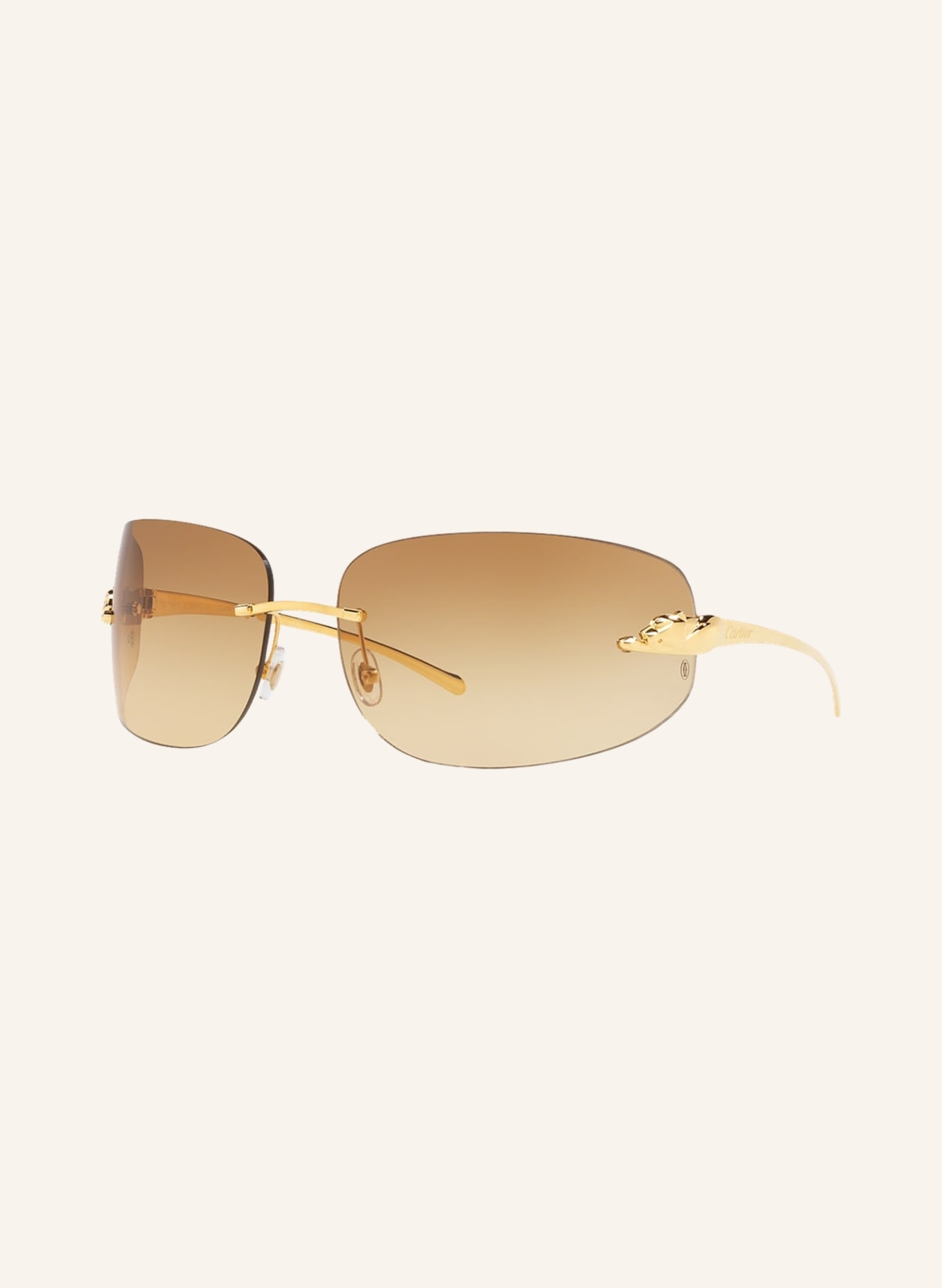 Cartier Sonnenbrille CT0062S, Farbe: 72 - GOLD/ BRAUN VERLAUF (Bild 1)
