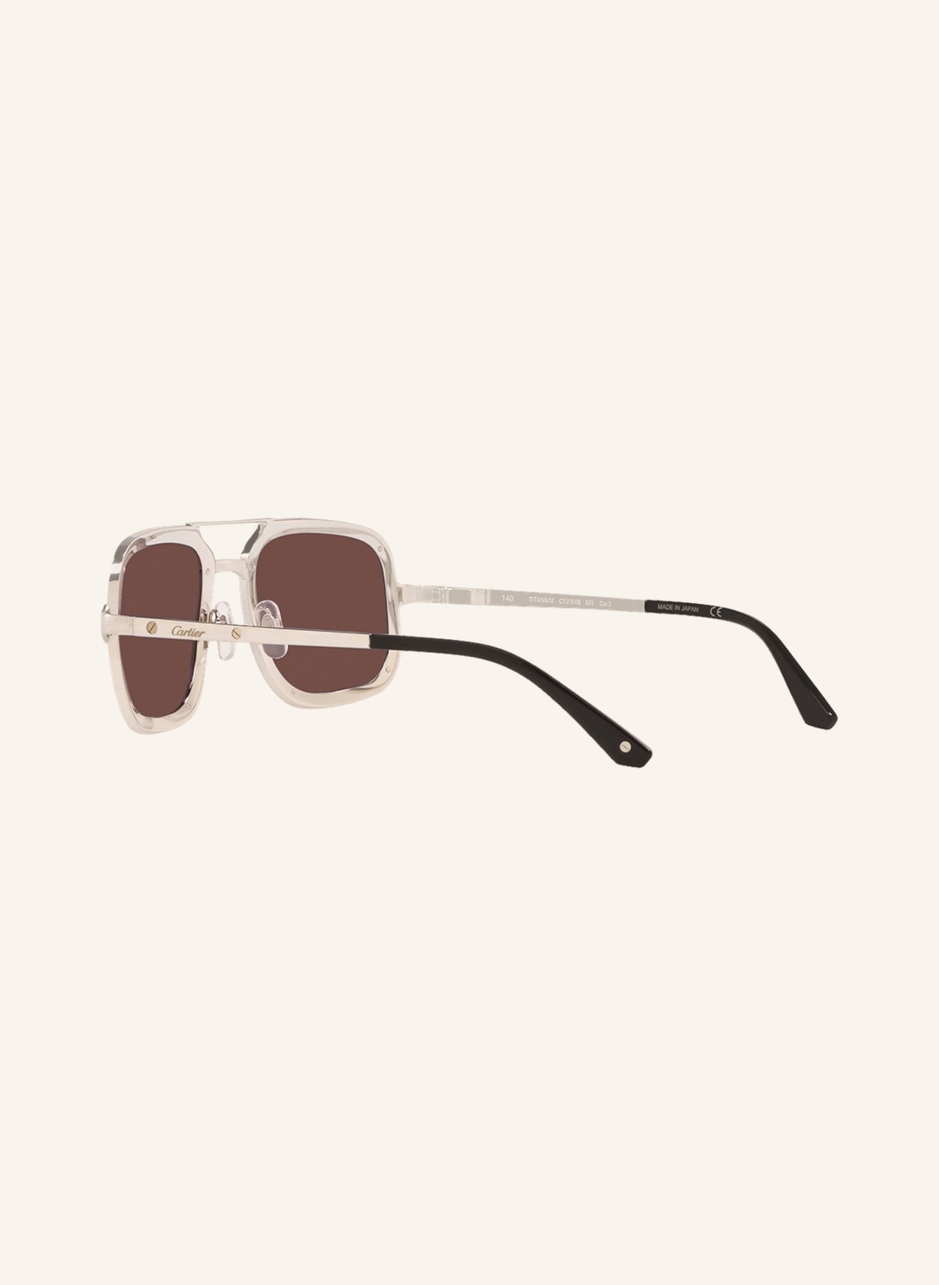 Cartier Sunglasses CT0194S, Color: 3610L1 PLATINUM SHINY (Image 4)