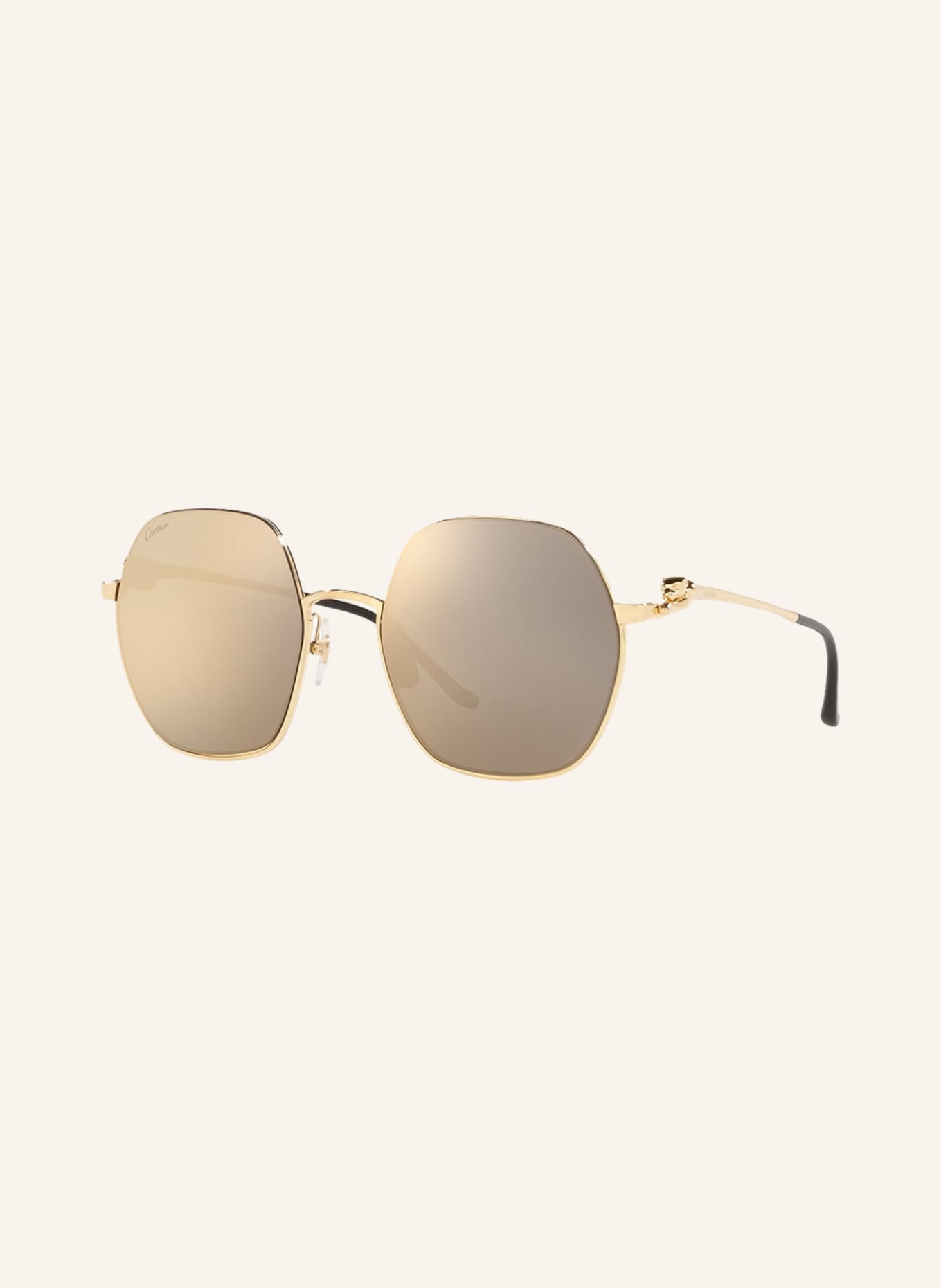Cartier Sunglasses CT0267S, Color: 2300R1 - GOLD/ GREEN MIRRORED (Image 1)
