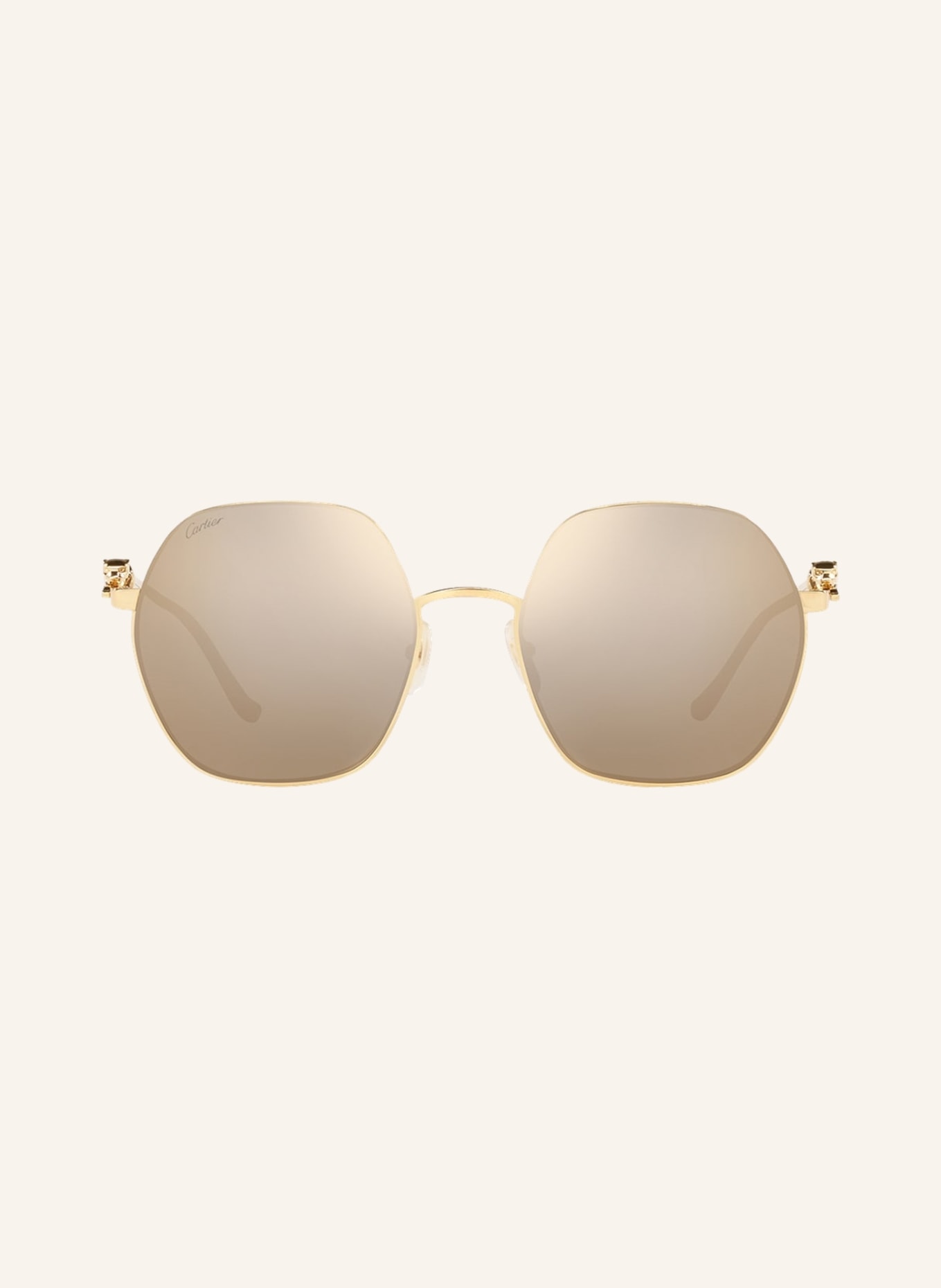 Cartier Sunglasses CT0267S, Color: 2300R1 - GOLD/ GREEN MIRRORED (Image 2)
