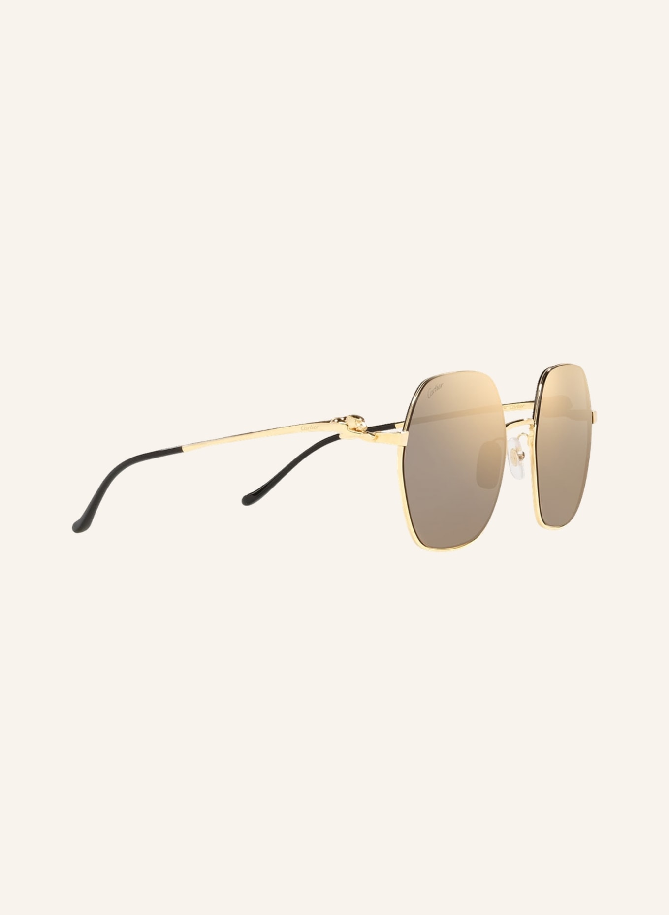 Cartier Sunglasses CT0267S, Color: 2300R1 - GOLD/ GREEN MIRRORED (Image 3)