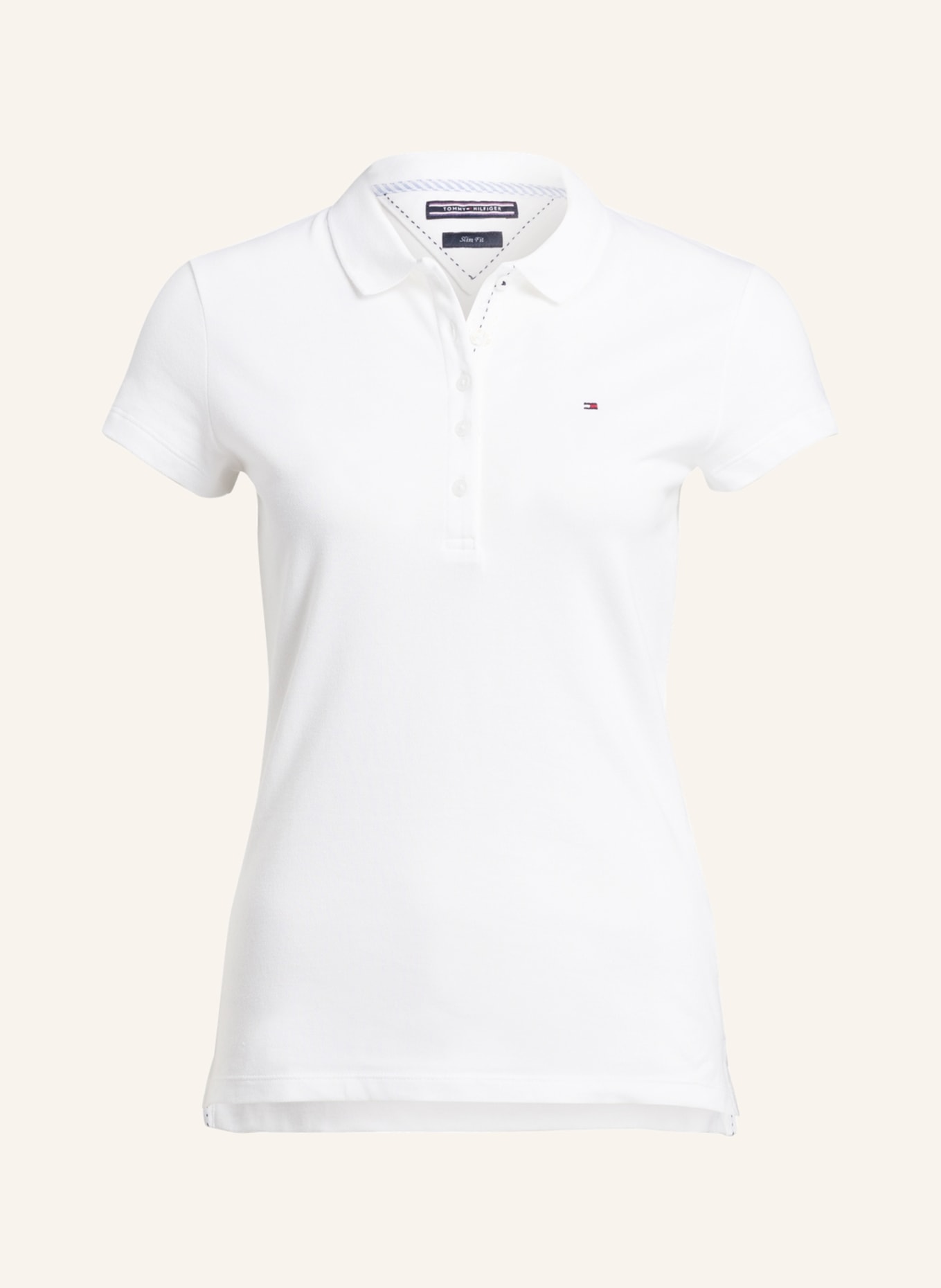 TOMMY HILFIGER Piqué polo shirt NEW CHIARA, Color: WHITE (Image 1)