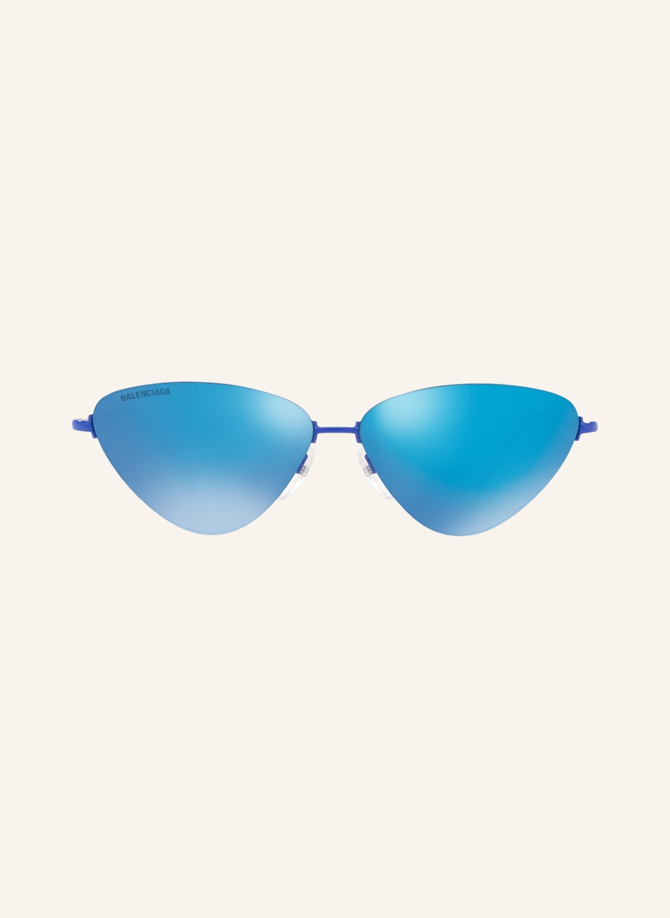 BALENCIAGA Sunglasses BB0015S, Color: 1500B1 - BLUE/ BLUE MIRRORED (Image 2)