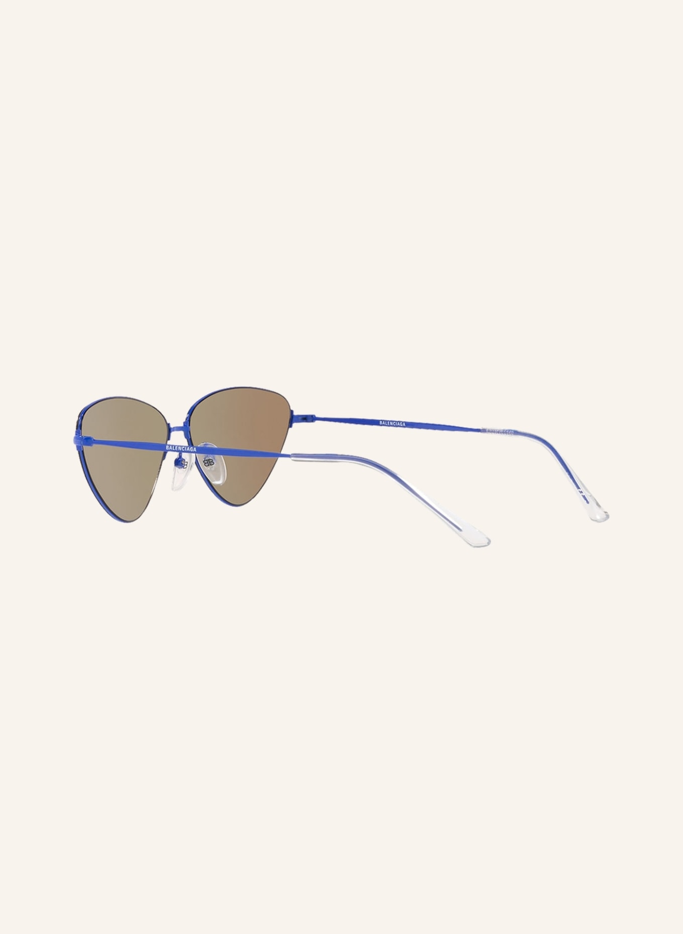 BALENCIAGA Sunglasses BB0015S, Color: 1500B1 - BLUE/ BLUE MIRRORED (Image 4)