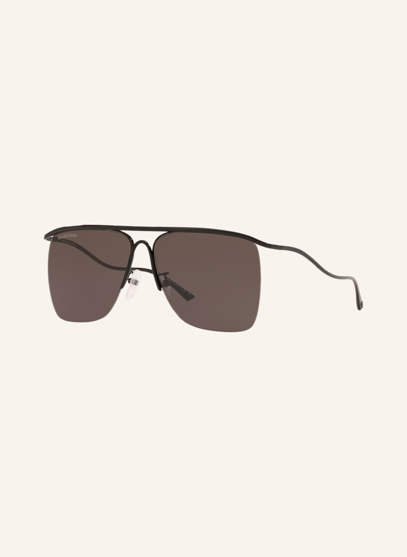 BALENCIAGA Sunglasses BB0092S, Color: 1330L1 - BLACK/DARK GRAY (Image 1)