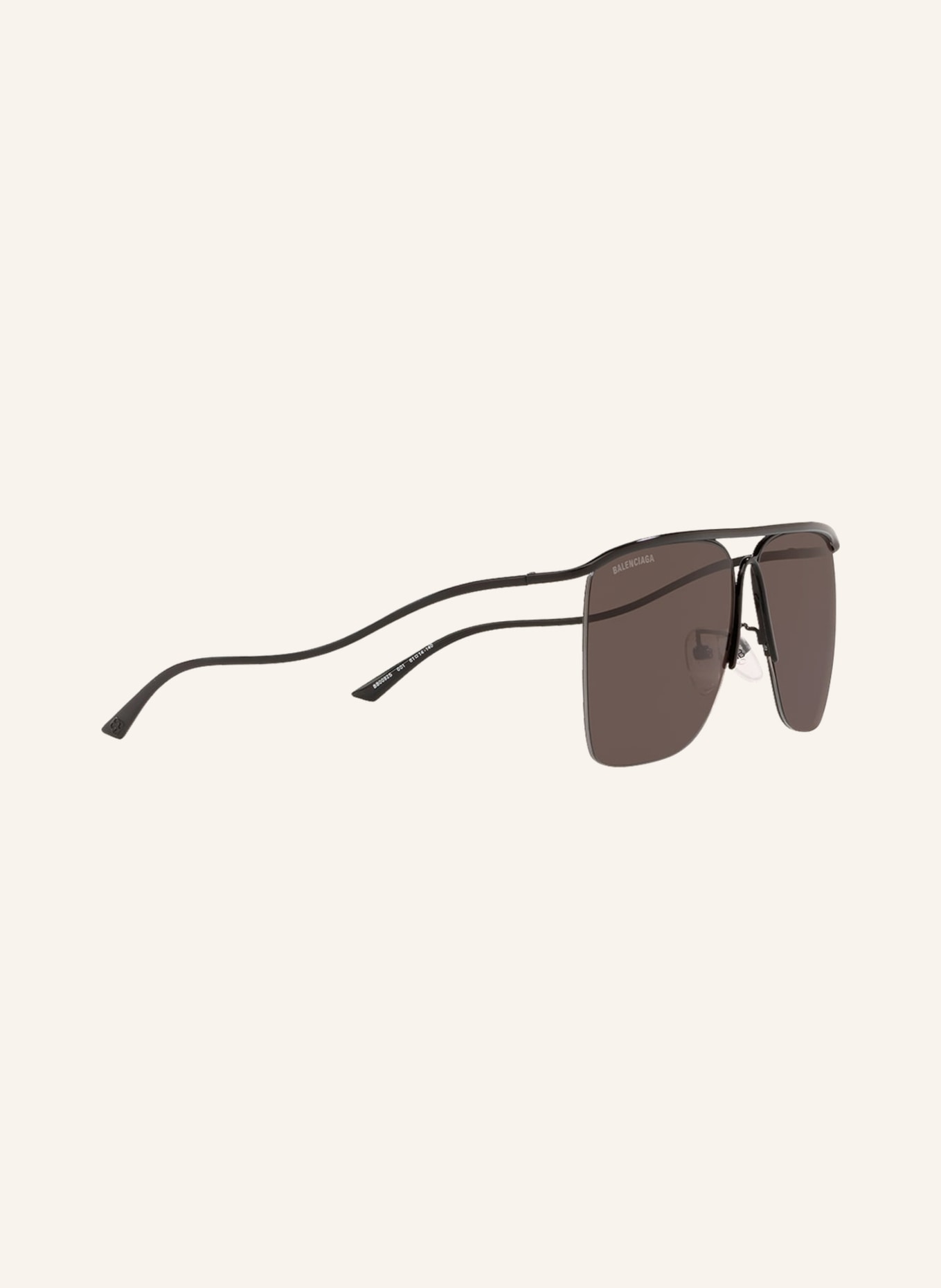 BALENCIAGA Sunglasses BB0092S, Color: 1330L1 - BLACK/DARK GRAY (Image 3)