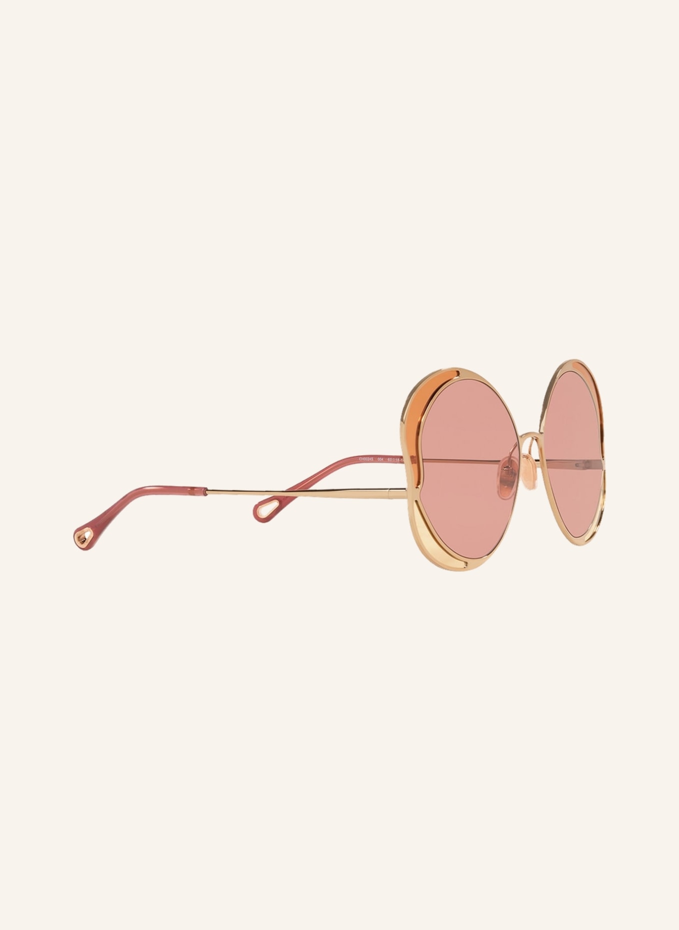 Chloé Sunglasses CH 0024S, Color: 3900U1 - GOLD/PINK (Image 3)