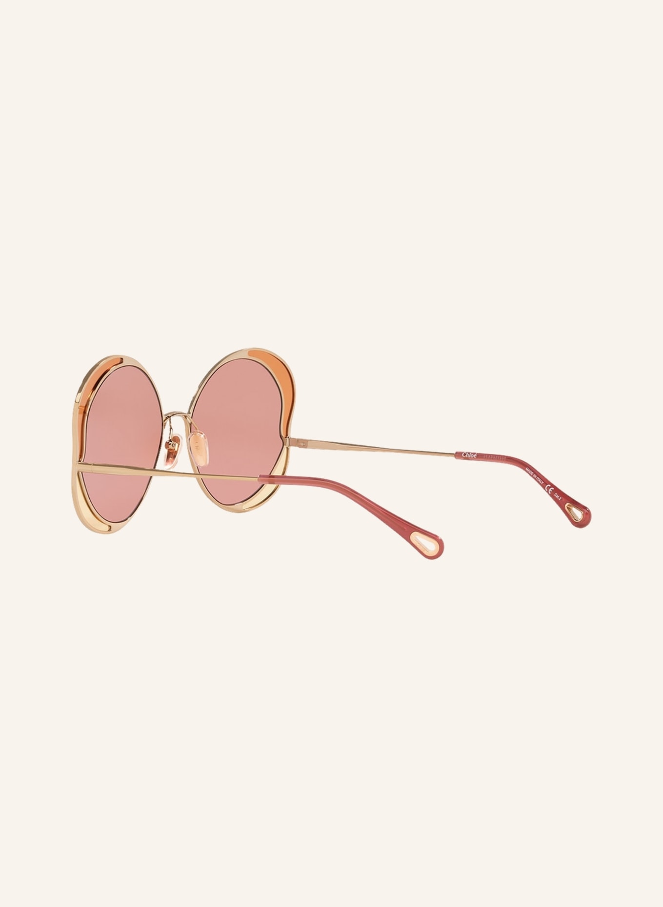 Chloé Sunglasses CH 0024S, Color: 3900U1 - GOLD/PINK (Image 4)