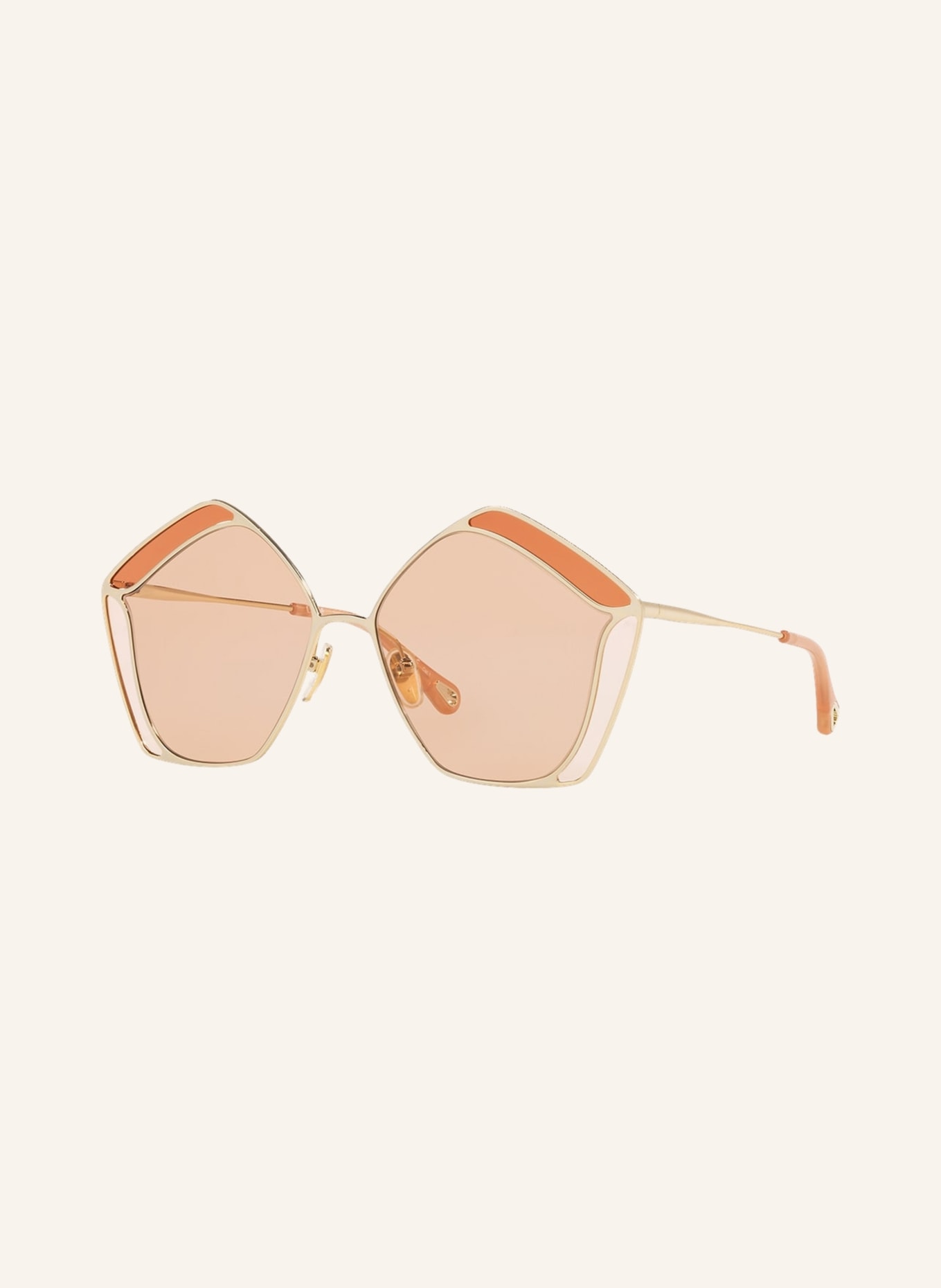 Chloé Sunglasses CH 0026S, Color: 2370R1 - GOLD/NUDE (Image 1)