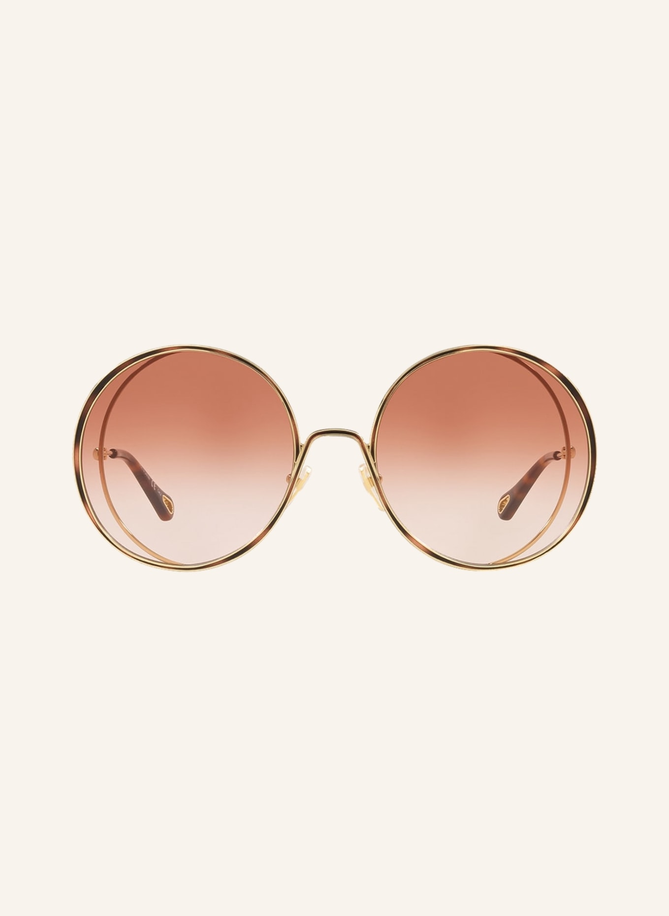 Chloé Sunglasses CH 0037S, Color: 2300P2 - GOLD/ ORANGE GRADIENT (Image 2)