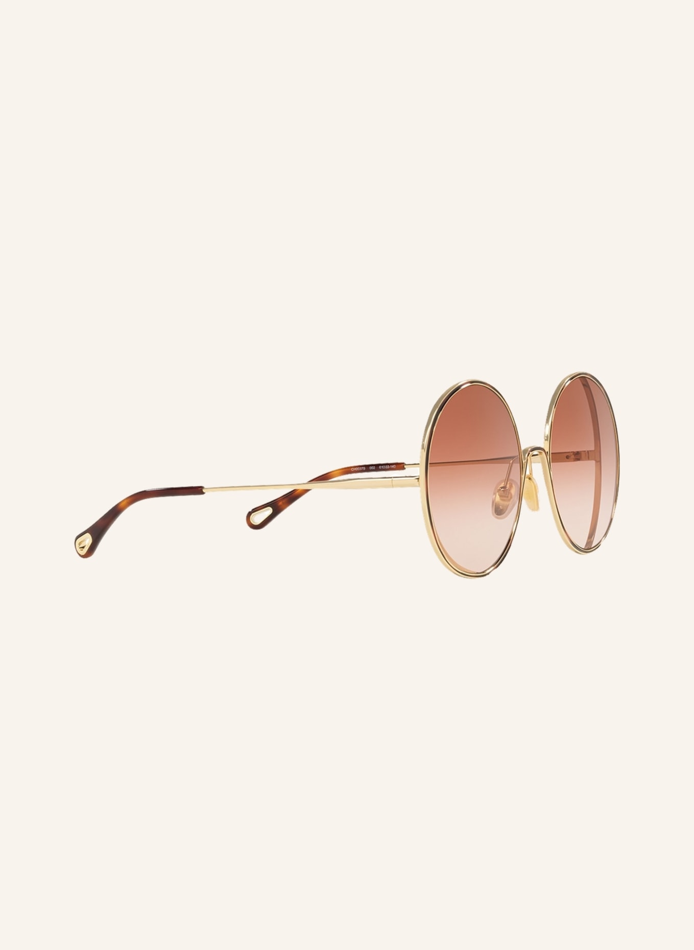 Chloé Sunglasses CH 0037S, Color: 2300P2 - GOLD/ ORANGE GRADIENT (Image 3)