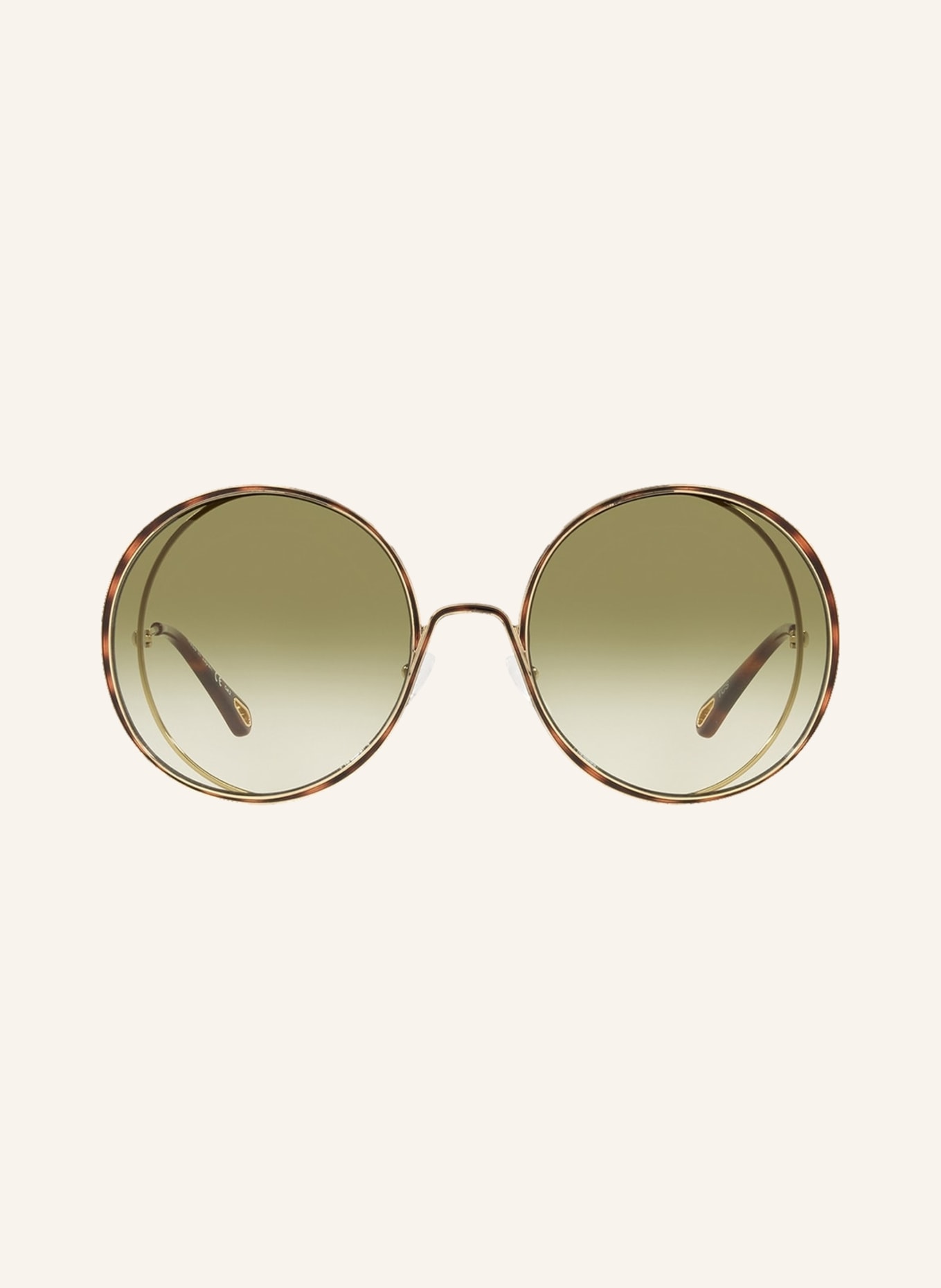 Chloé Sunglasses CH 0037S, Color: 2343J3 - GOLD/ GREEN GRADIENT (Image 2)