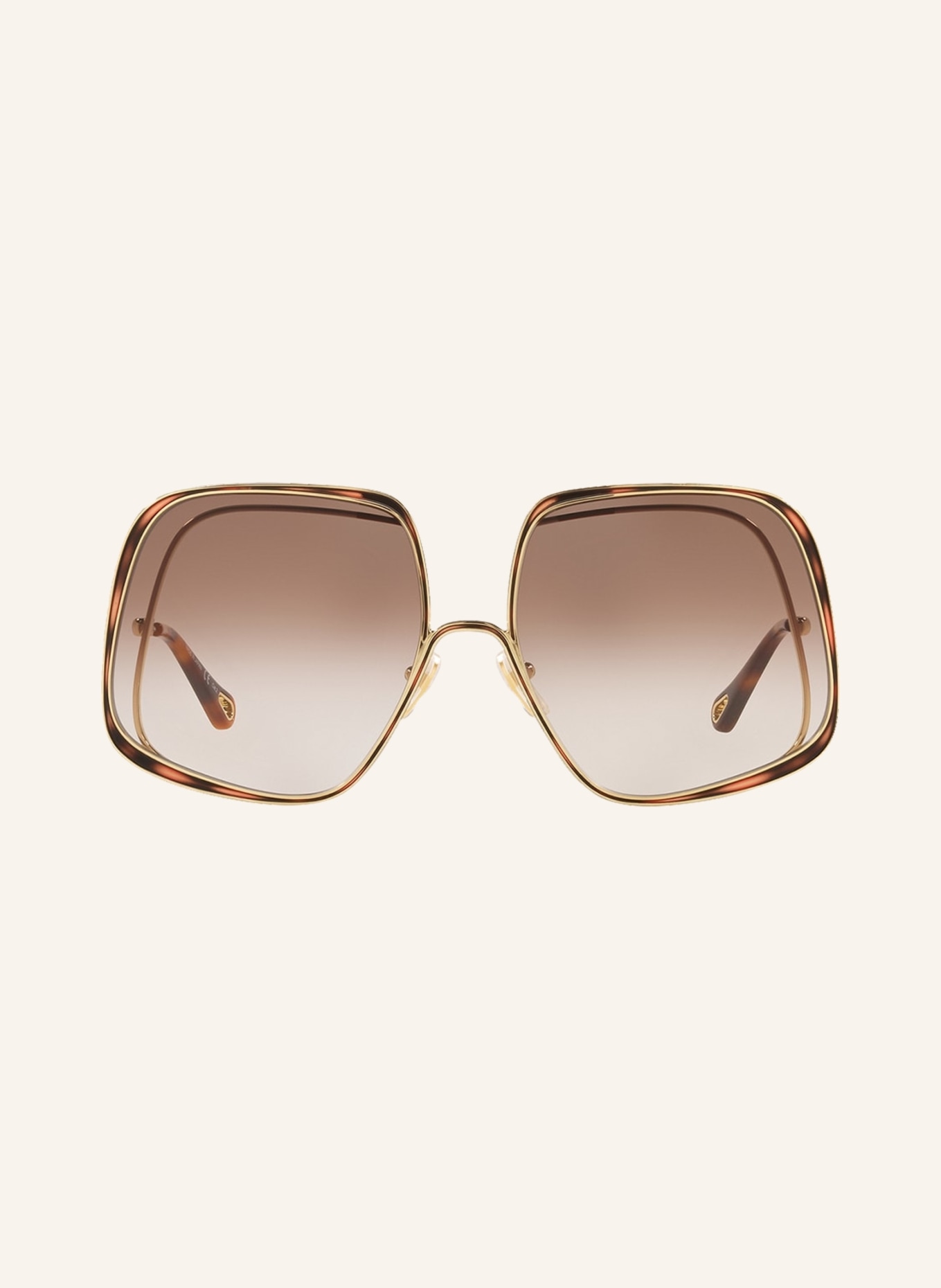 Chloé Sunglasses CH 0035S, Color: 2310D4 - GOLD/ HAVANA BROWN GRADIENT (Image 2)