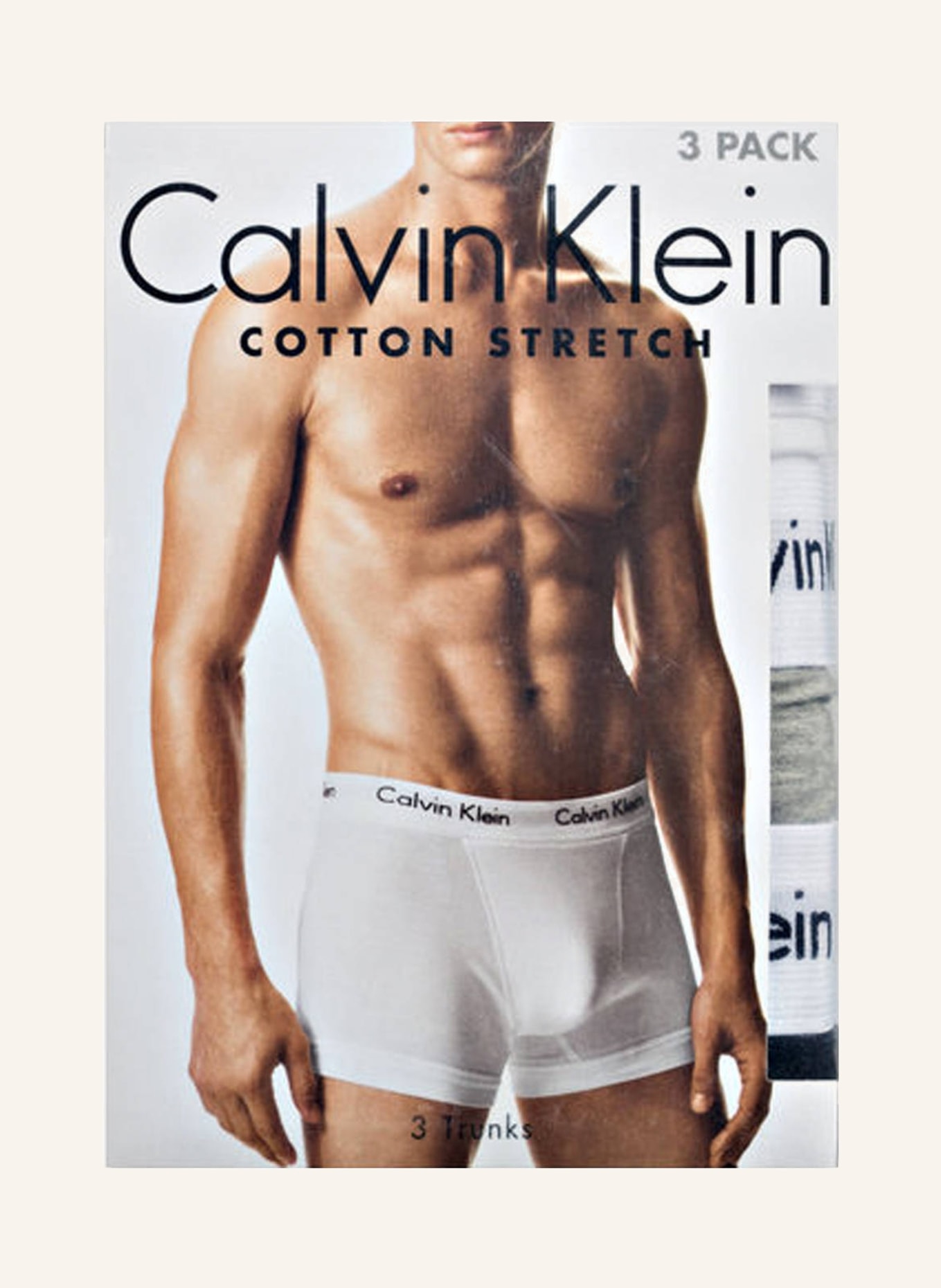 Calvin Klein 3er-Pack Boxershorts COTTON STRETCH, Farbe: GRAU/ SCHWARZ/ WEISS (Bild 3)
