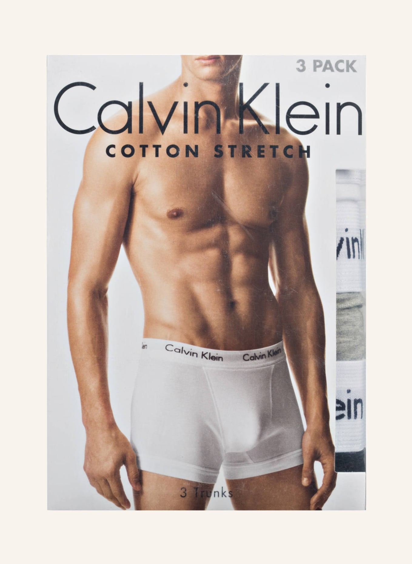 Calvin Klein 3er-Pack Boxershorts COTTON STRETCH, Farbe: GRAU/ SCHWARZ/ WEISS (Bild 4)