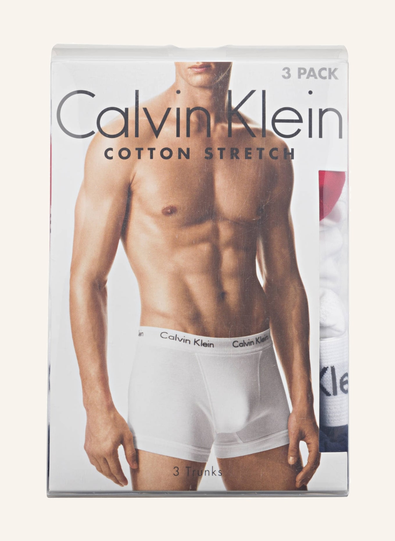 Calvin Klein 3er-Pack Boxershorts COTTON STRETCH, Farbe: WEISS/ ROT/ BLAU (Bild 4)