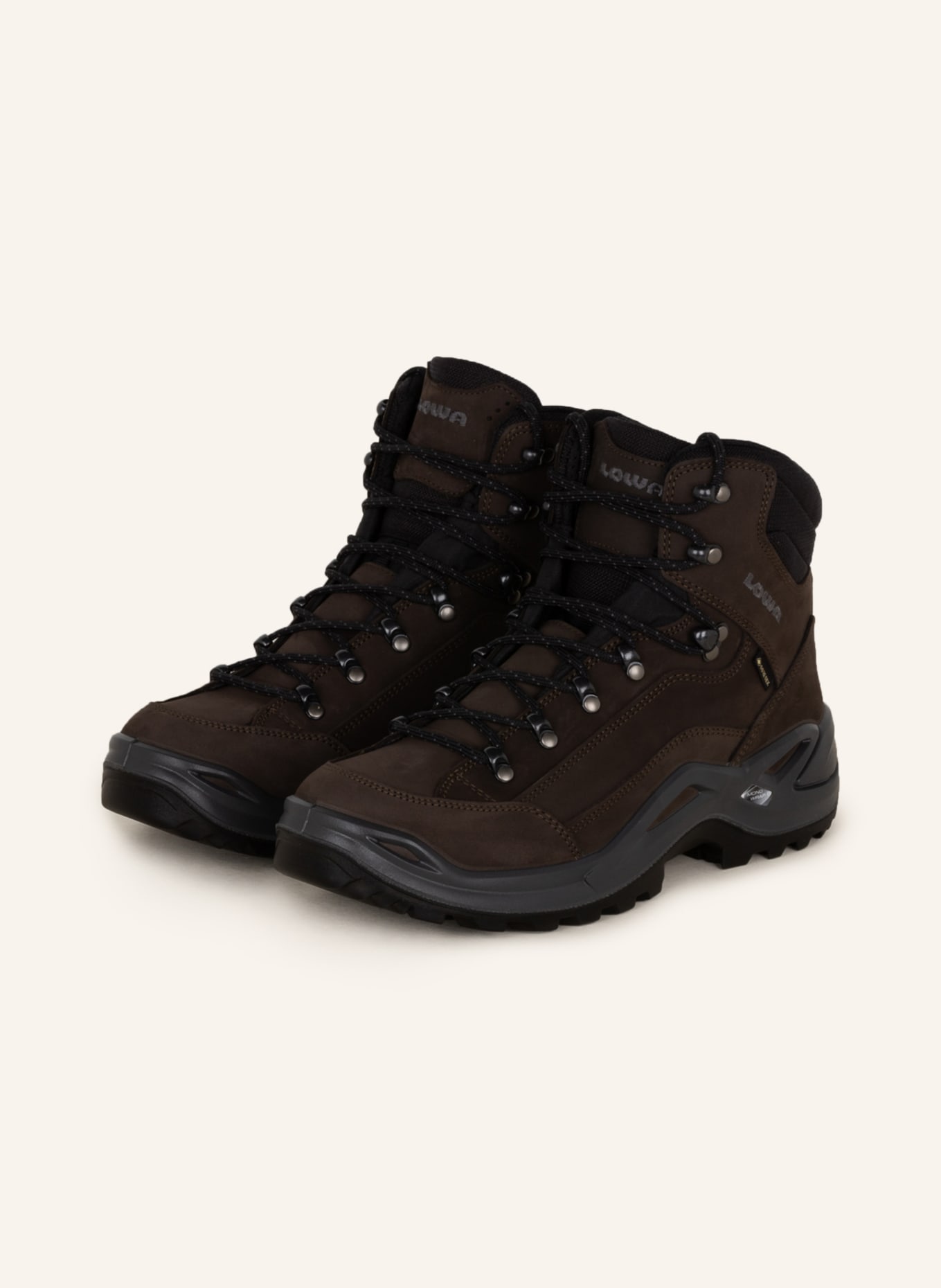 LOWA Multifunktionsschuhe RENEGADE GTX MID: SCHWARZ / DUNKELBRAUN