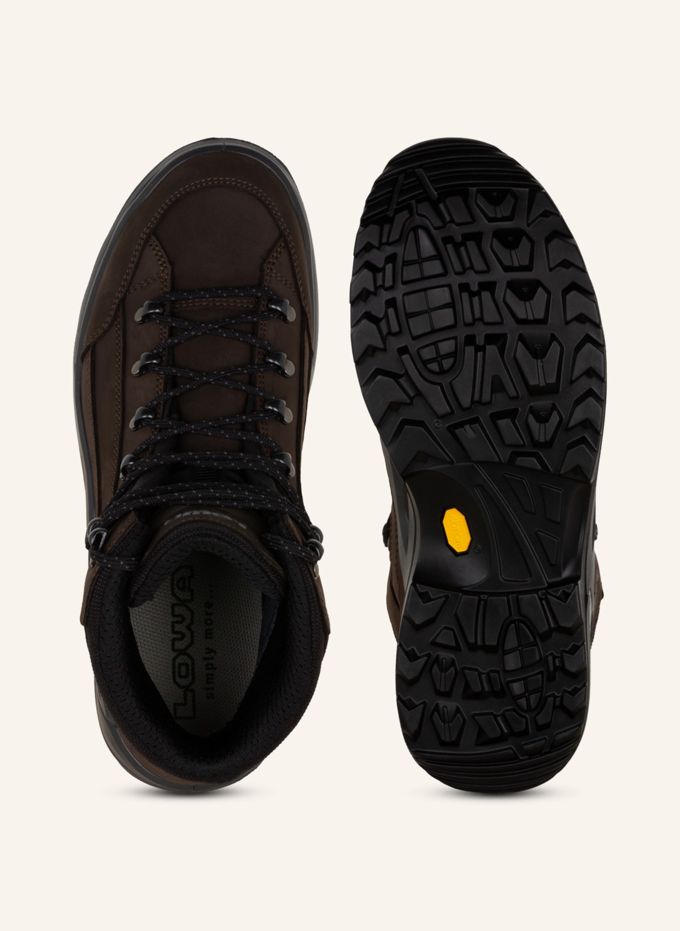 LOWA Multifunktionsschuhe RENEGADE GTX MID: SCHWARZ / DUNKELBRAUN