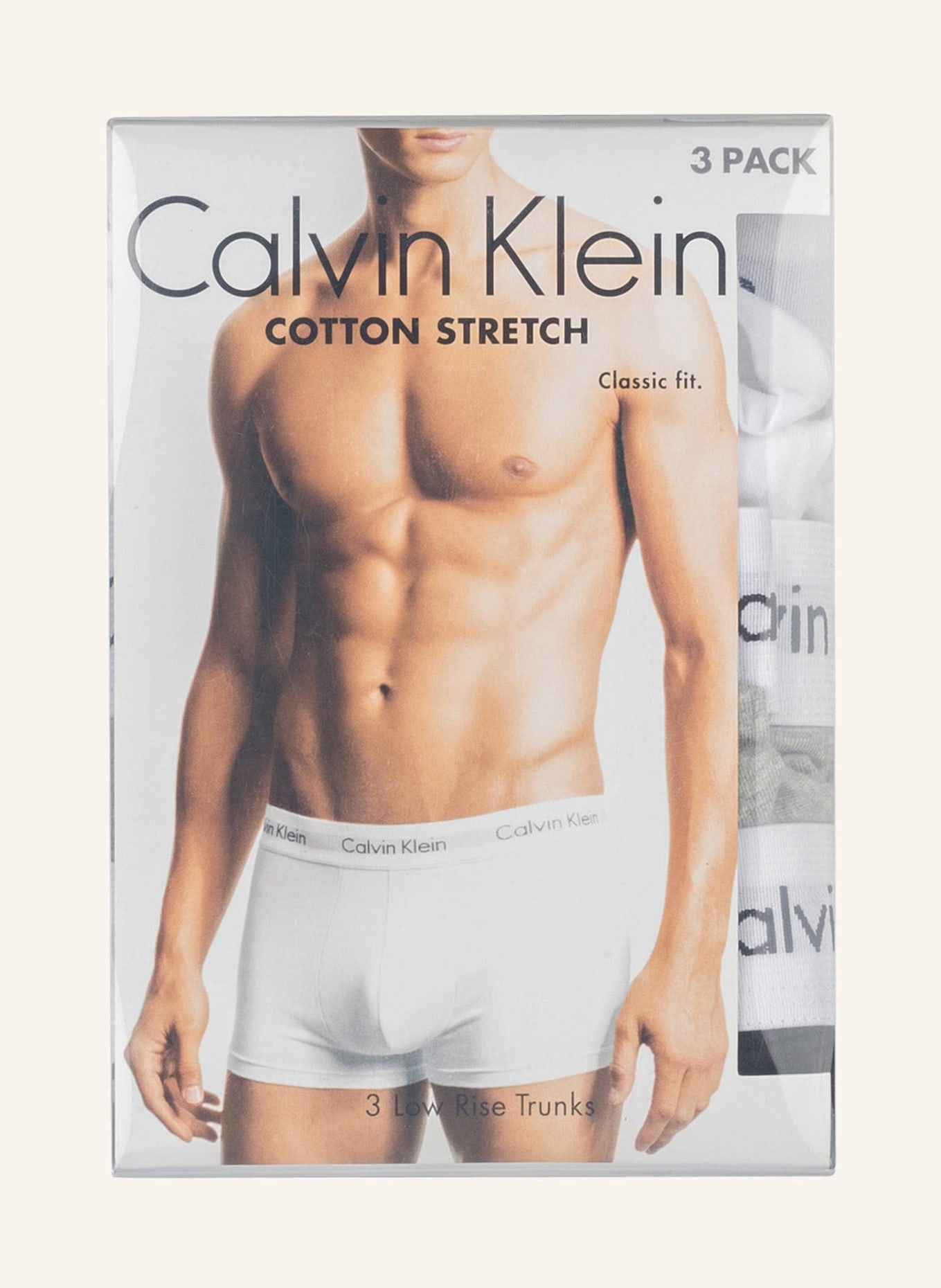 Calvin Klein 3er-Pack Boxershorts COTTON STRETCH, Farbe: GRAU/ SCHWARZ/ WEISS (Bild 3)