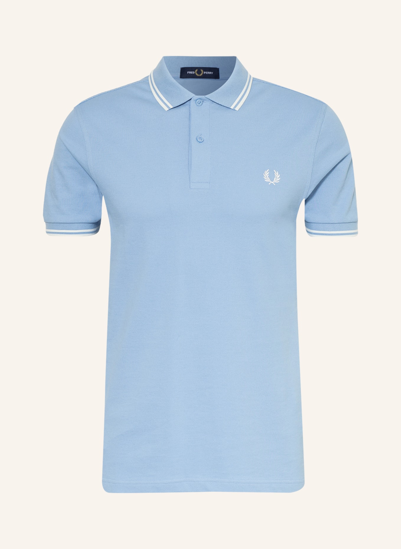 FRED PERRY Piqué polo shirt, Color: LIGHT BLUE (Image 1)