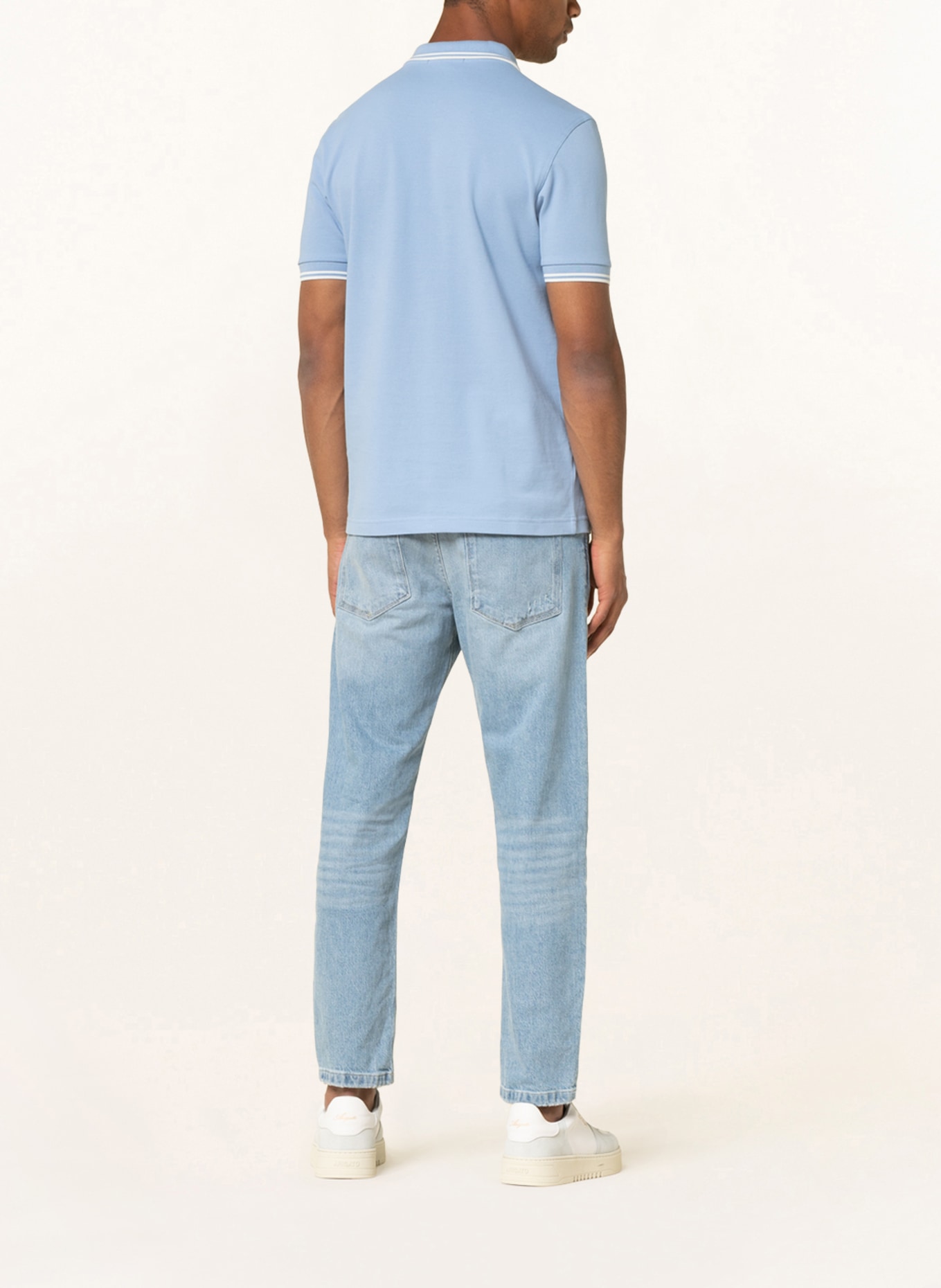 FRED PERRY Piqué polo shirt, Color: LIGHT BLUE (Image 3)