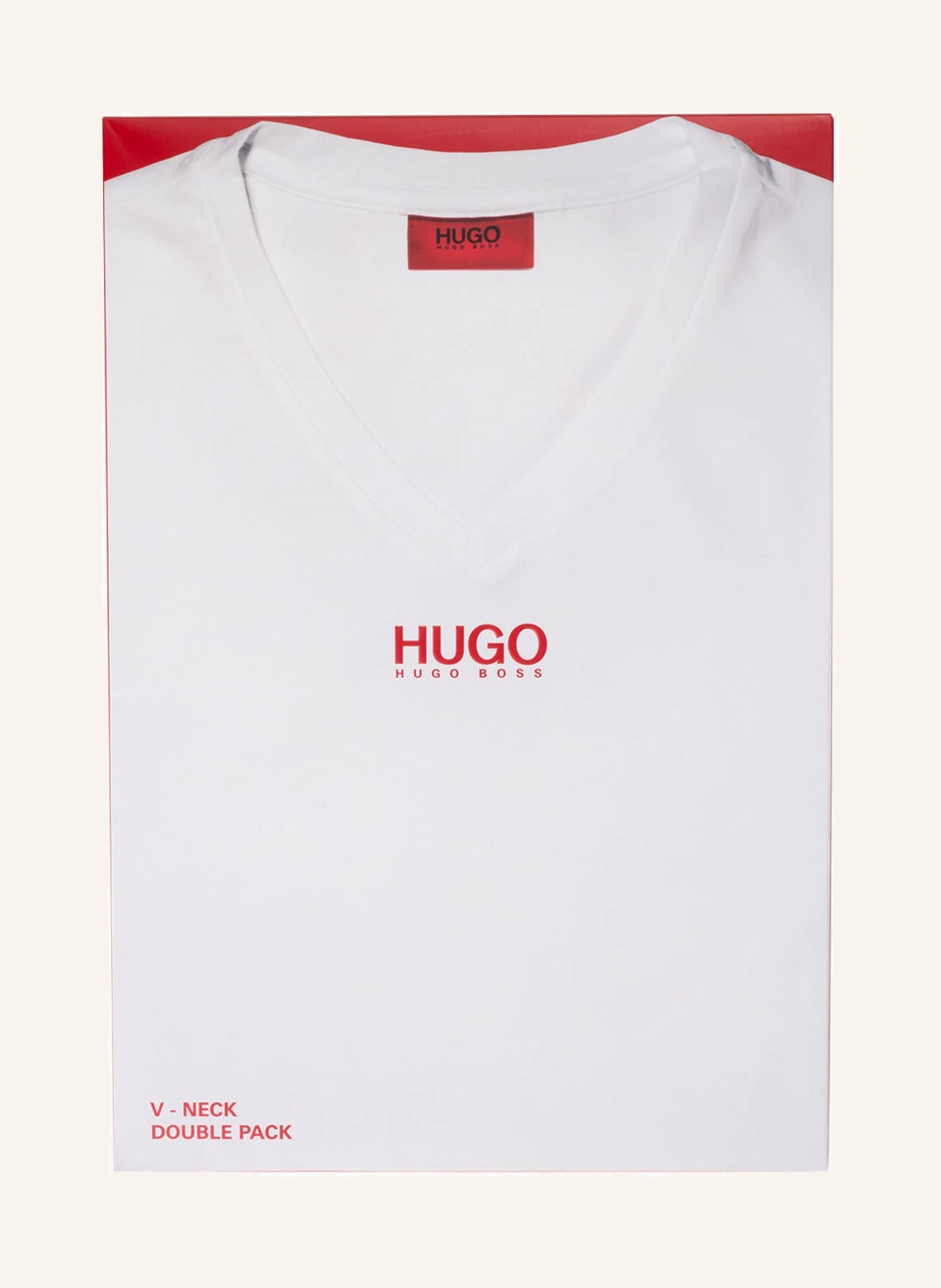 HUGO 2-pack V-neck shirts , Color: WHITE (Image 5)
