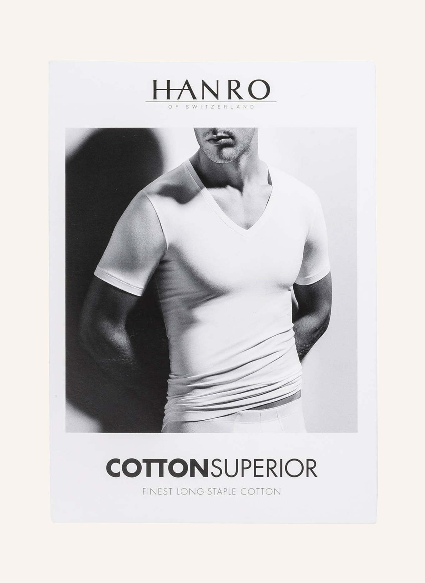 HANRO V-neck shirt COTTON SUPERIOR, Color: WHITE (Image 4)