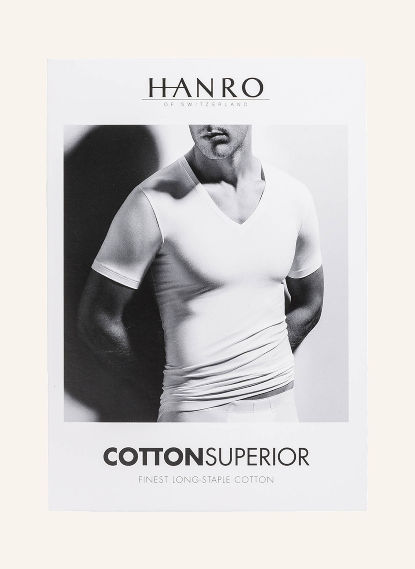 HANRO V-Shirt COTTON SUPERIOR, Farbe: SCHWARZ (Bild 4)