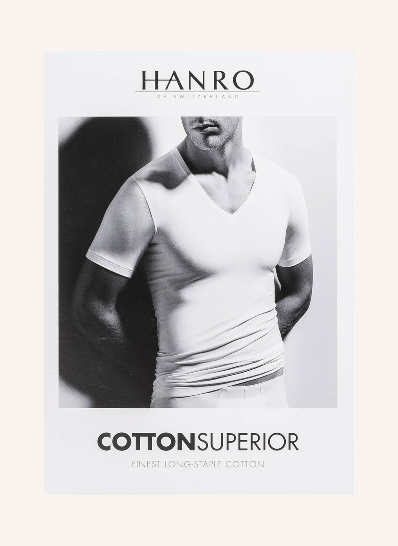 HANRO Koszulka w serek COTTON SUPERIOR, Kolor: NAVY (Obrazek 4)