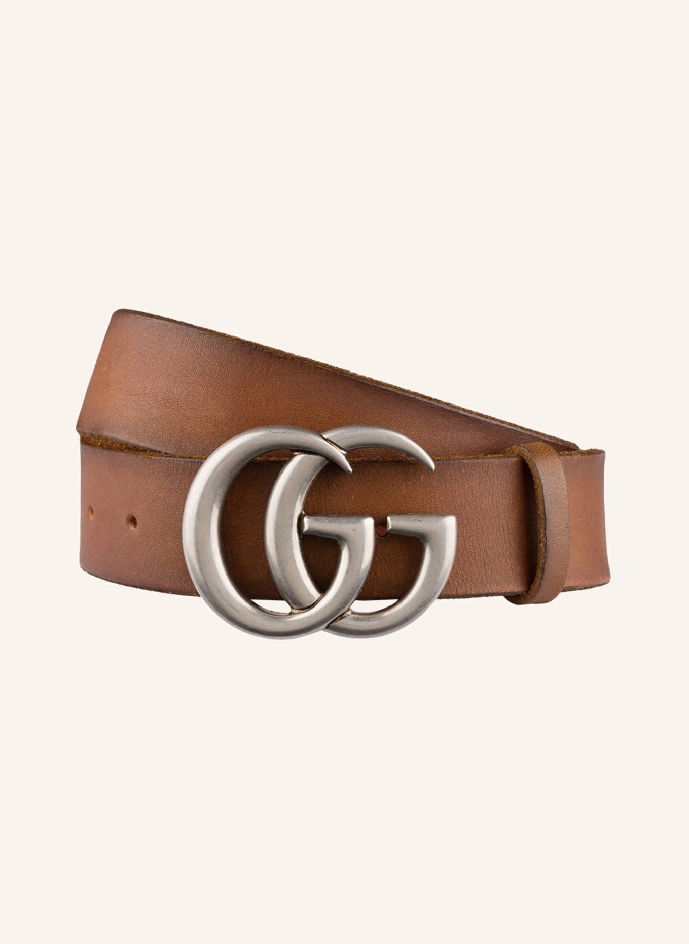 GUCCI Belts Women, Double G buckle belt h 3 cm Brown
