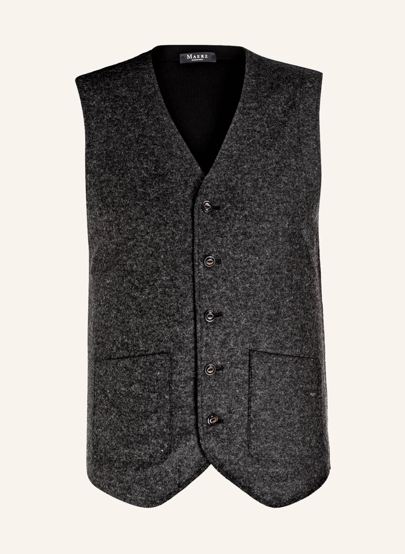 MAERZ MUENCHEN Suit vest, Color: DARK GRAY/ BLACK (Image 1)