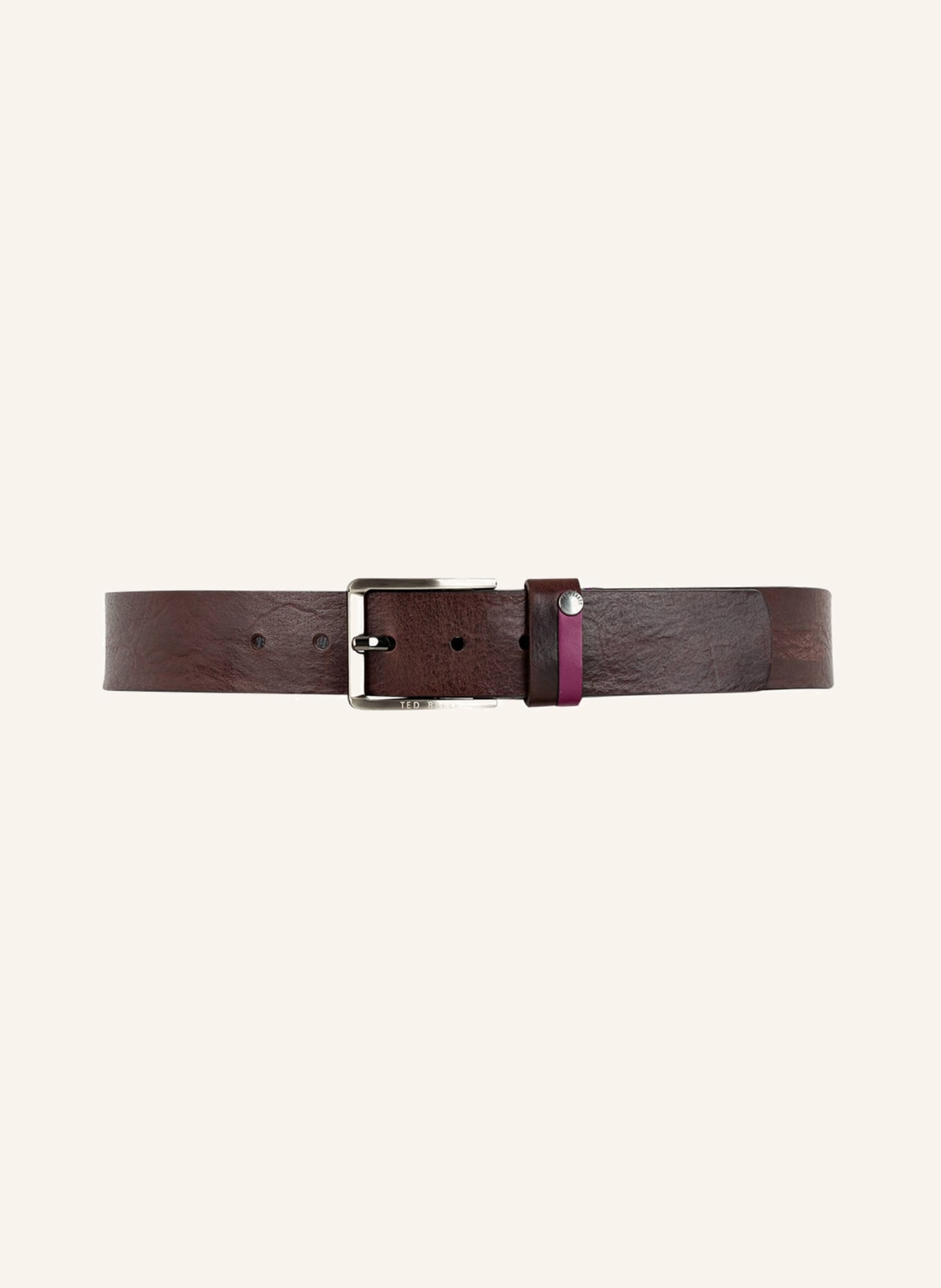 TED BAKER Leather belt KEEPSAK, Color: DARK BROWN (Image 2)